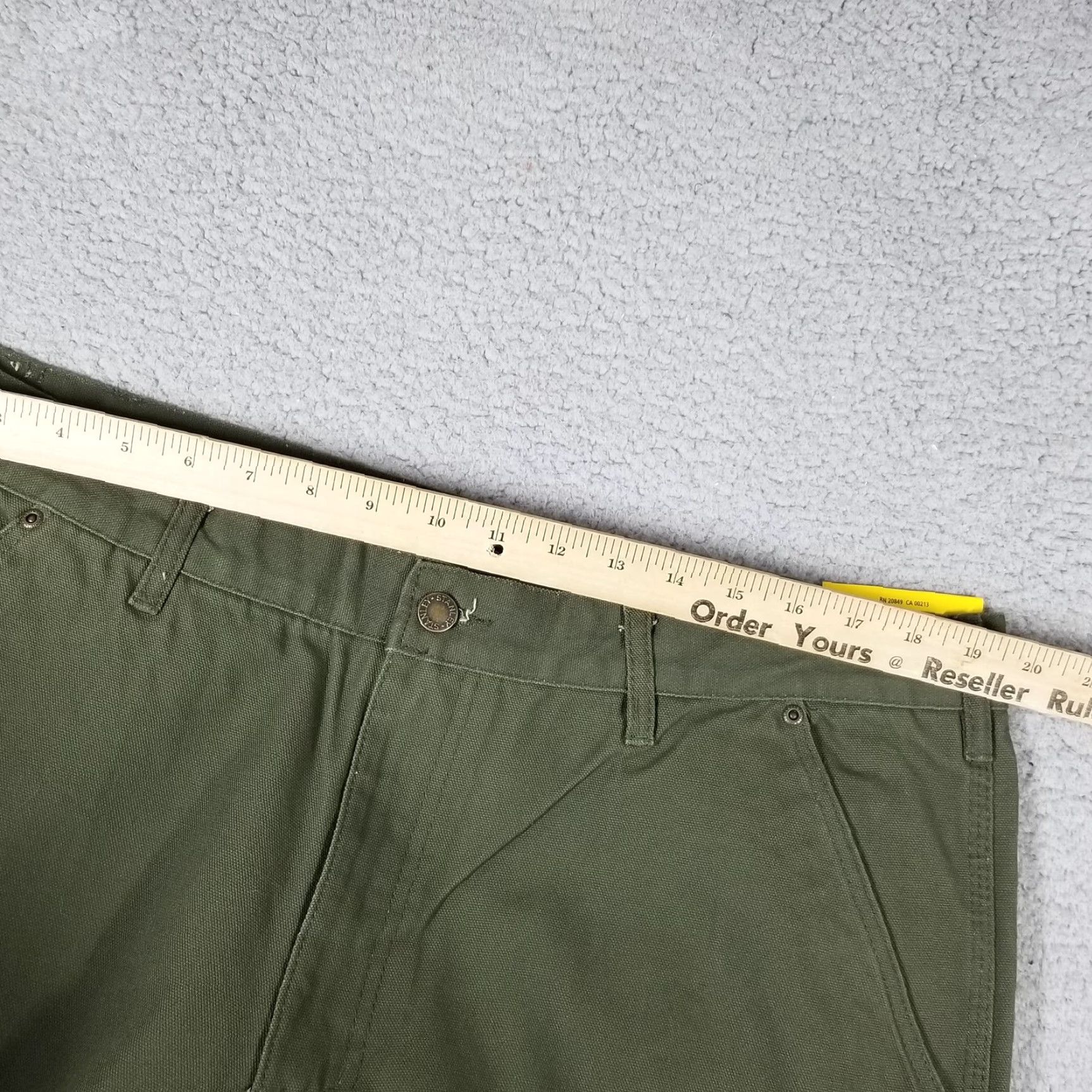 Vintage VINTAGE Stanley Canvas Utility Pant Mens 38x30 Workwear Relaxed Fit Straight Leg Moss Green Cotton 100% Front Pockets Boyt？ Size US 38 / EU 54 - 2 Thumbnail