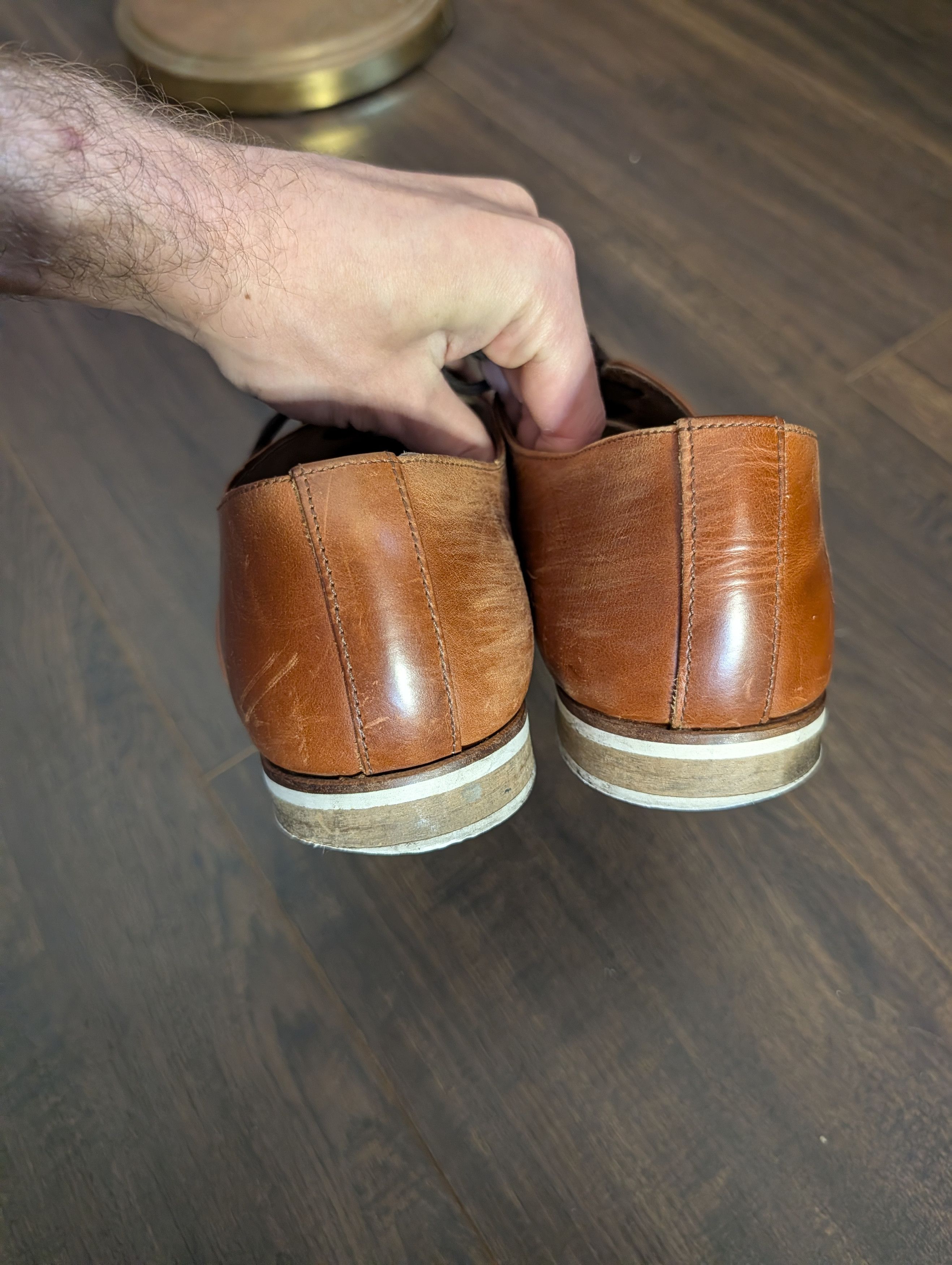 SWEAR London Tan brown soft leather capped toe oxford shoes 45 Size US 12 / EU 45 - 5 Thumbnail