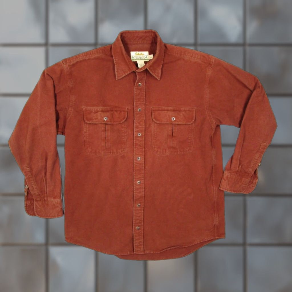 Vintage VINTAGE Cabela's Men's Flannel Shirt Big & Tall Long Sleeve Casual Work Brown 90s Mens Size US L / EU 52-54 / 3 - 1 Thumbnail
