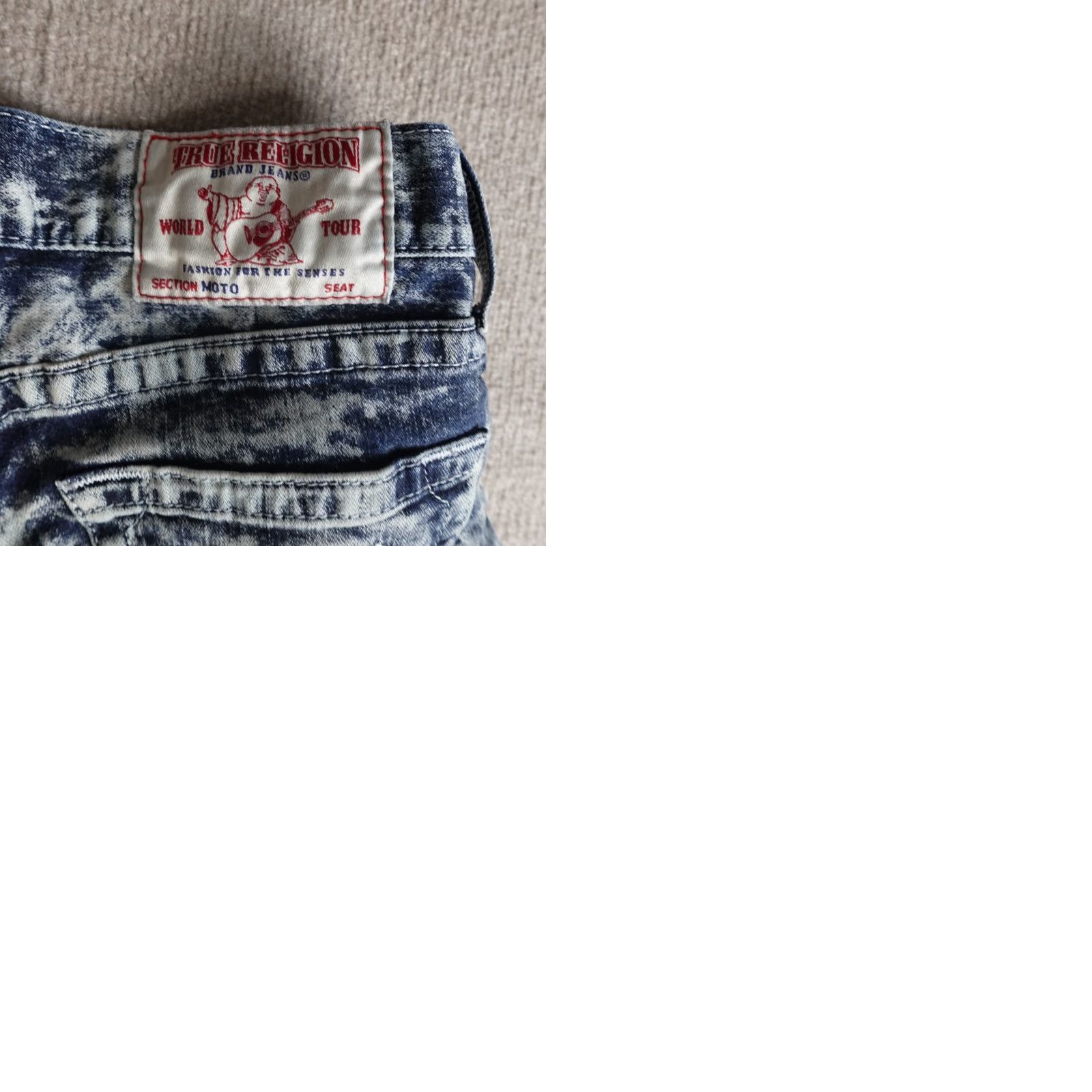 True Religion True Religion Jeans Womens 30 Blue Moto Skinny Stonewash Denim 5-Pocket Rise Mid Inseam 31.5 Inseam Regular Pink? Size 30" / US 8 / IT 44 - 10 Thumbnail