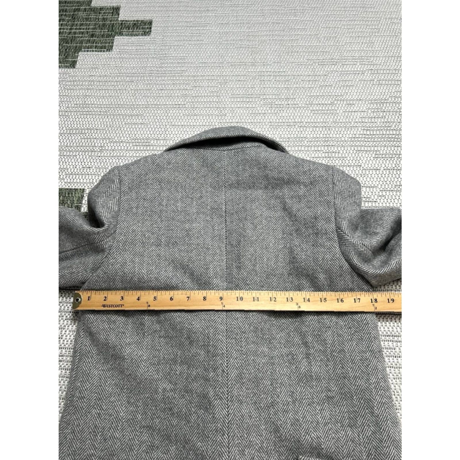 Vintage Tuckernuck Coat Blazer Wool Blend Gray Herringbone Notch Lapel Wool Blend - Women Size S Short Sleeve? Size S / US 4 / IT 40 - 5 Thumbnail