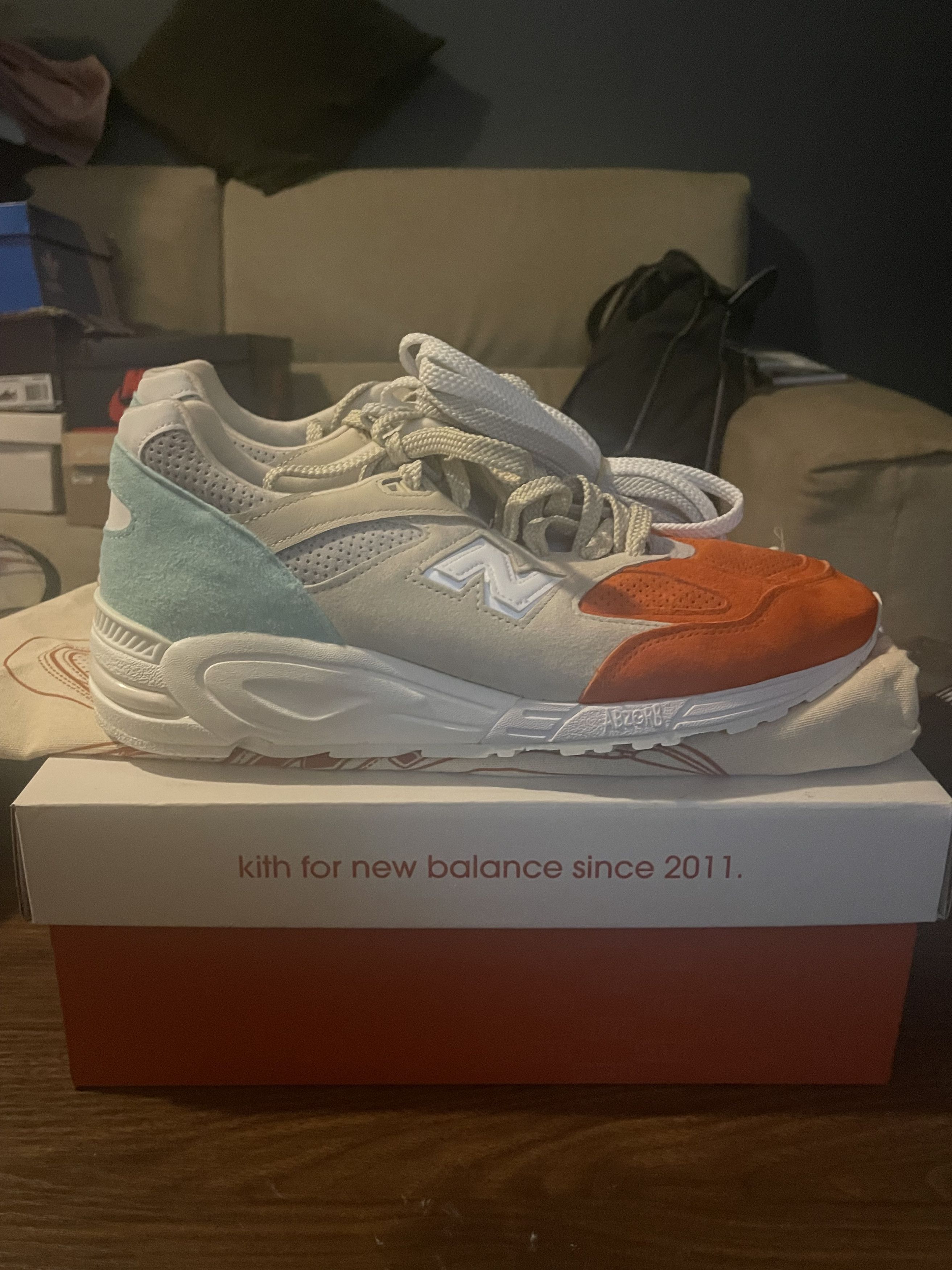 Kith New Balance New Balance Kith x 990v2 Made in USA Cyclades size 12 Grailed