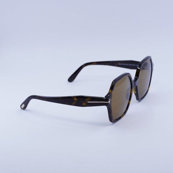 Tom Ford Tom Ford Romy FT1032 52E Sunglasses Havana Geometric Frame Size ONE SIZE - 5 Thumbnail