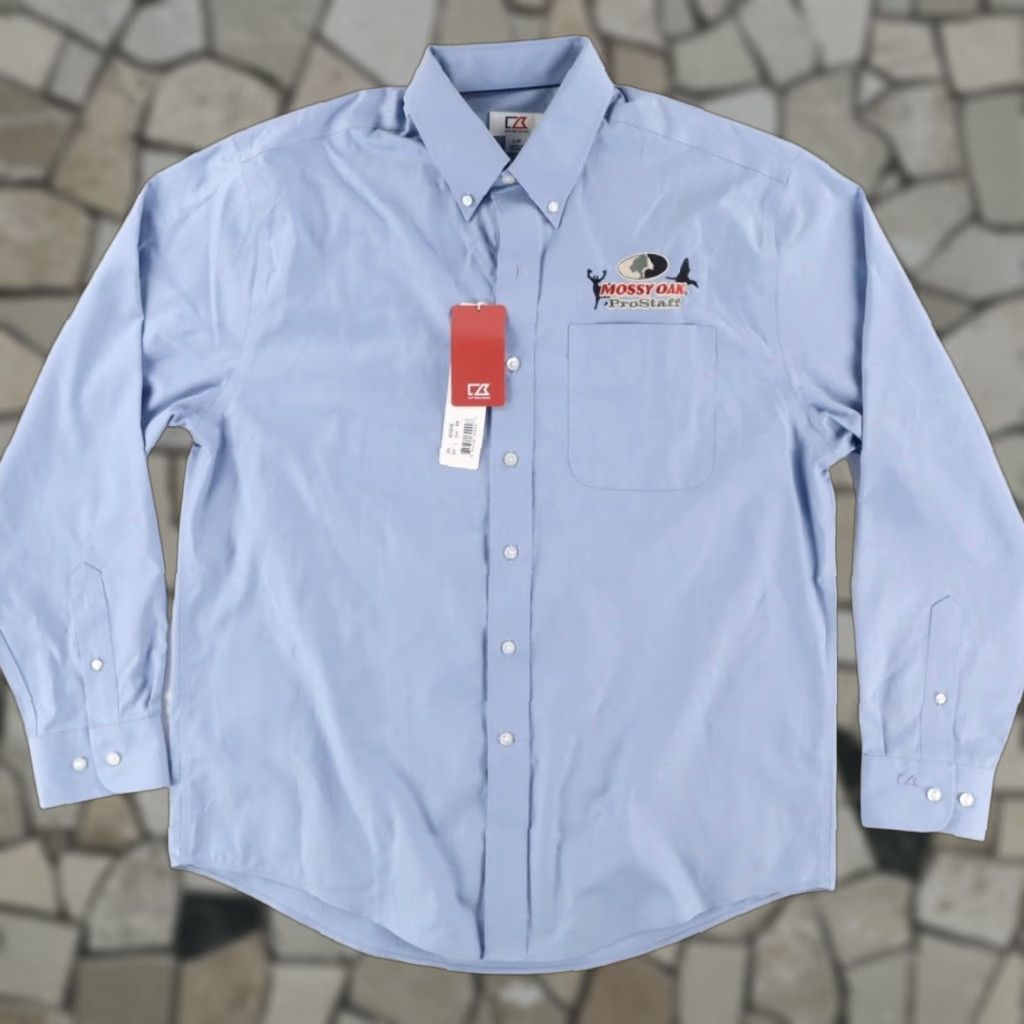 Cutter & Buck Cutter & Buck Mossy Oak ProStaff Button Down Shirt Blue Men's L Shirt Size US L / EU 52-54 / 3 - 1 Thumbnail