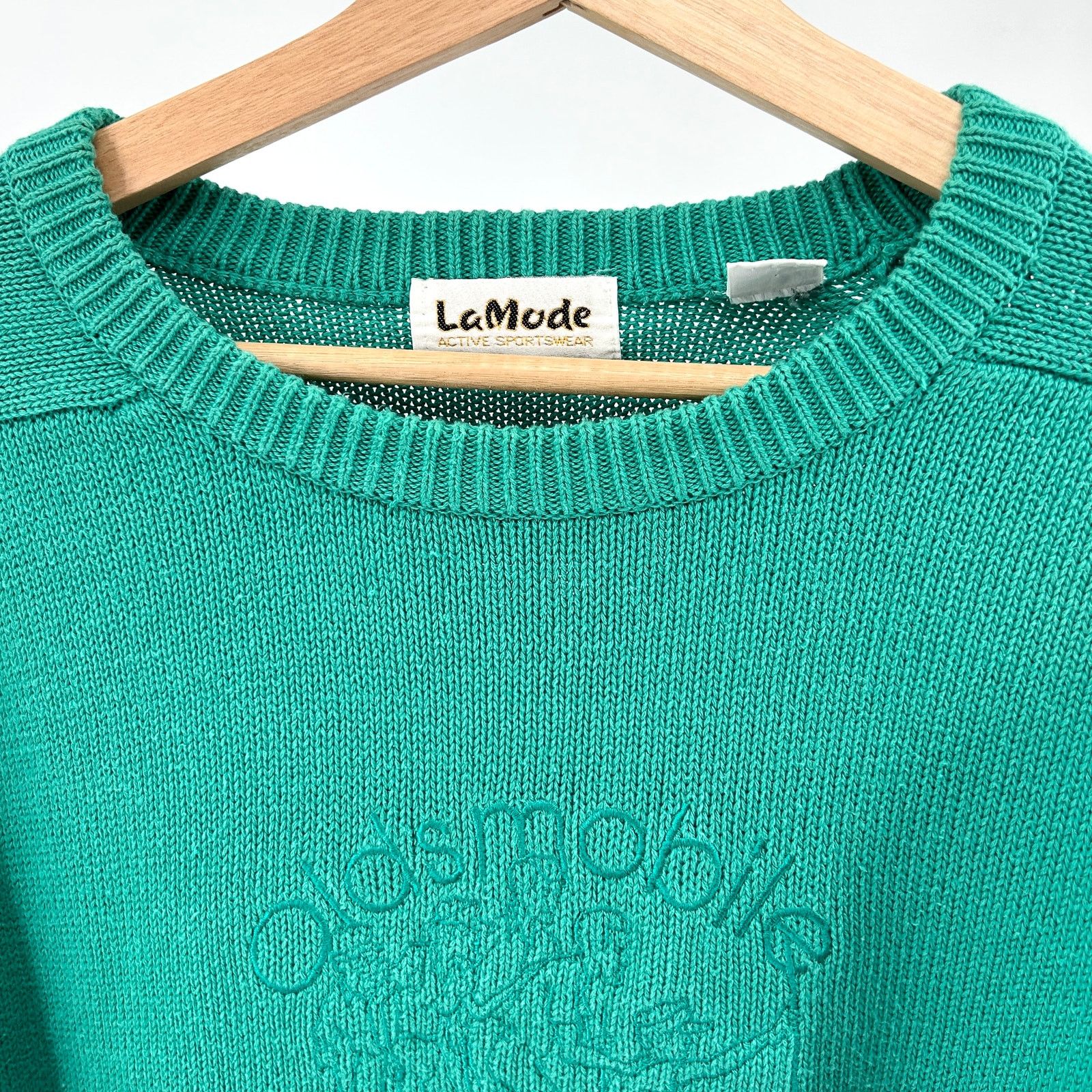 Vintage 80s LaMode Green 100% Cotton Golf Tournament Sweater Size US L / EU 52-54 / 3 - 2 Thumbnail