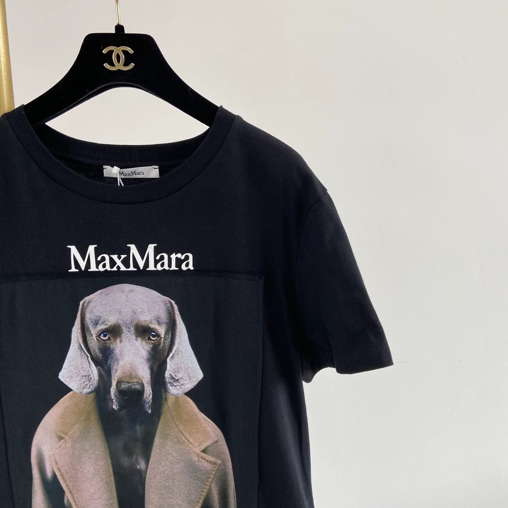 Max Mara Maxmara Puppy Print Tee L With Tags 7472 Size L / US 10 / IT 46 - 4 Thumbnail