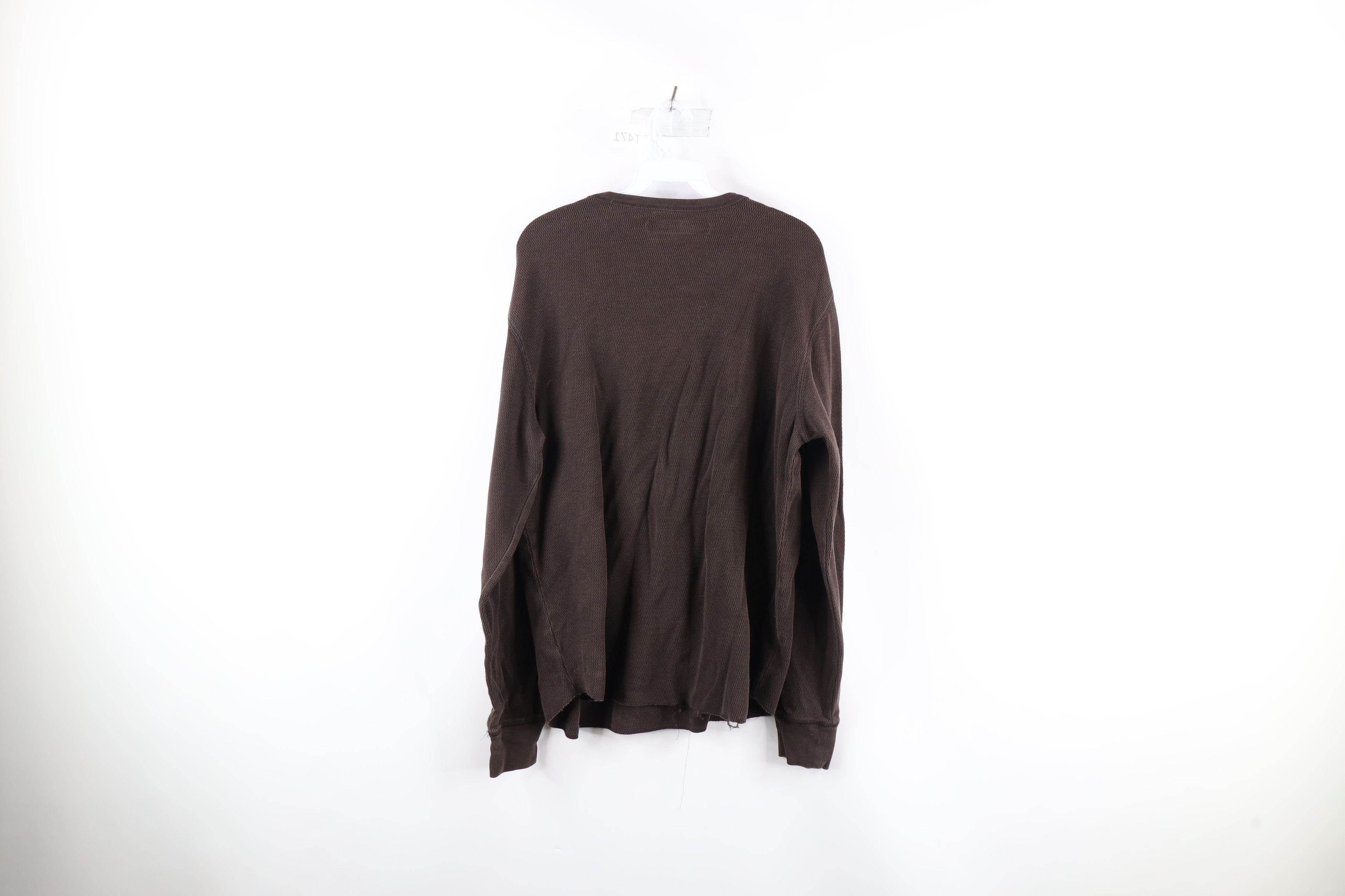 Gap × Vintage Vintage Gap Thermal Waffle Knit Long Sleeve T-Shirt Brown Size US L / EU 52-54 / 3 - 5 Thumbnail