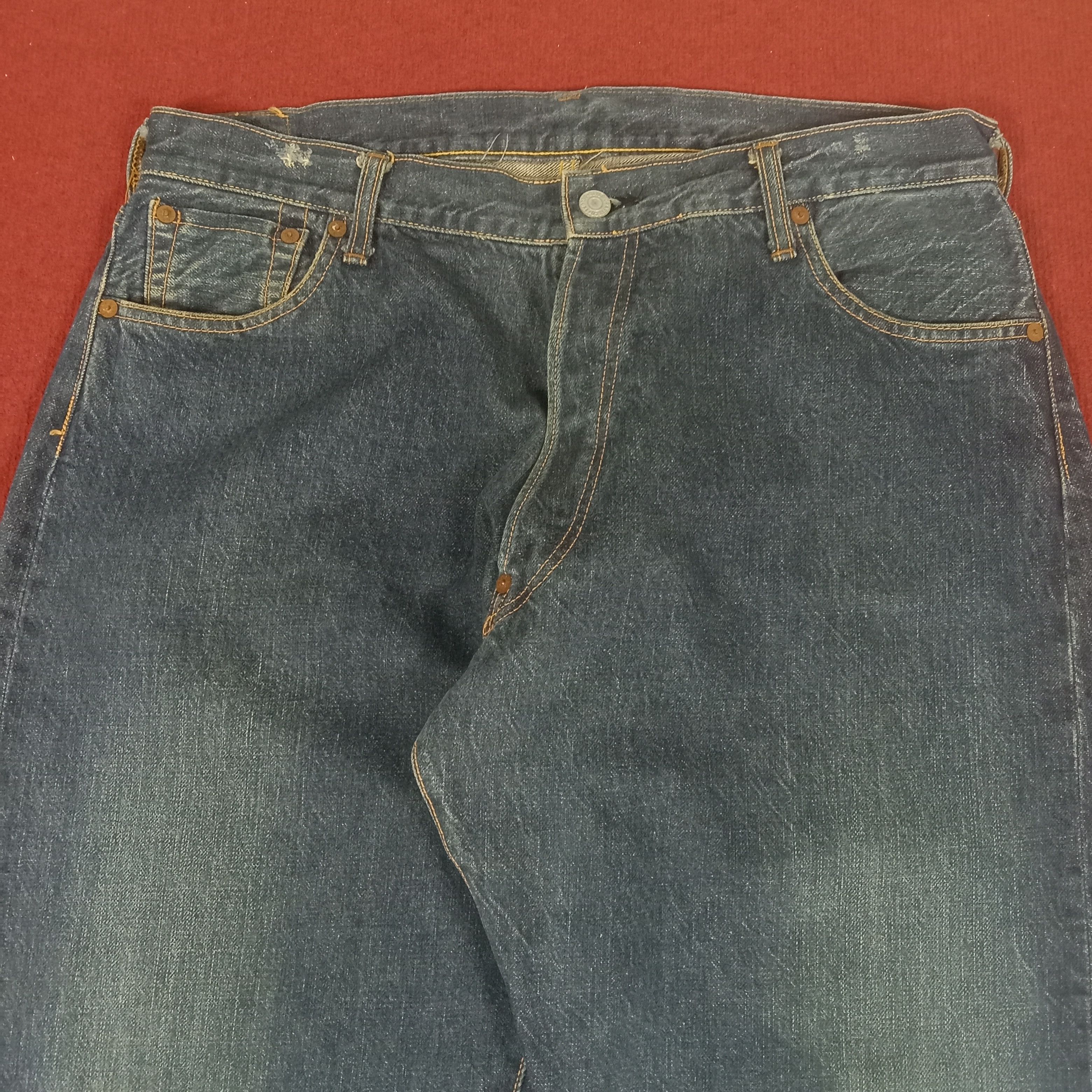 Evisu × Japanese Brand × Vintage Evis Streetwear Skater Custom Daicock Style Jeans Size US 35 - 5 Thumbnail