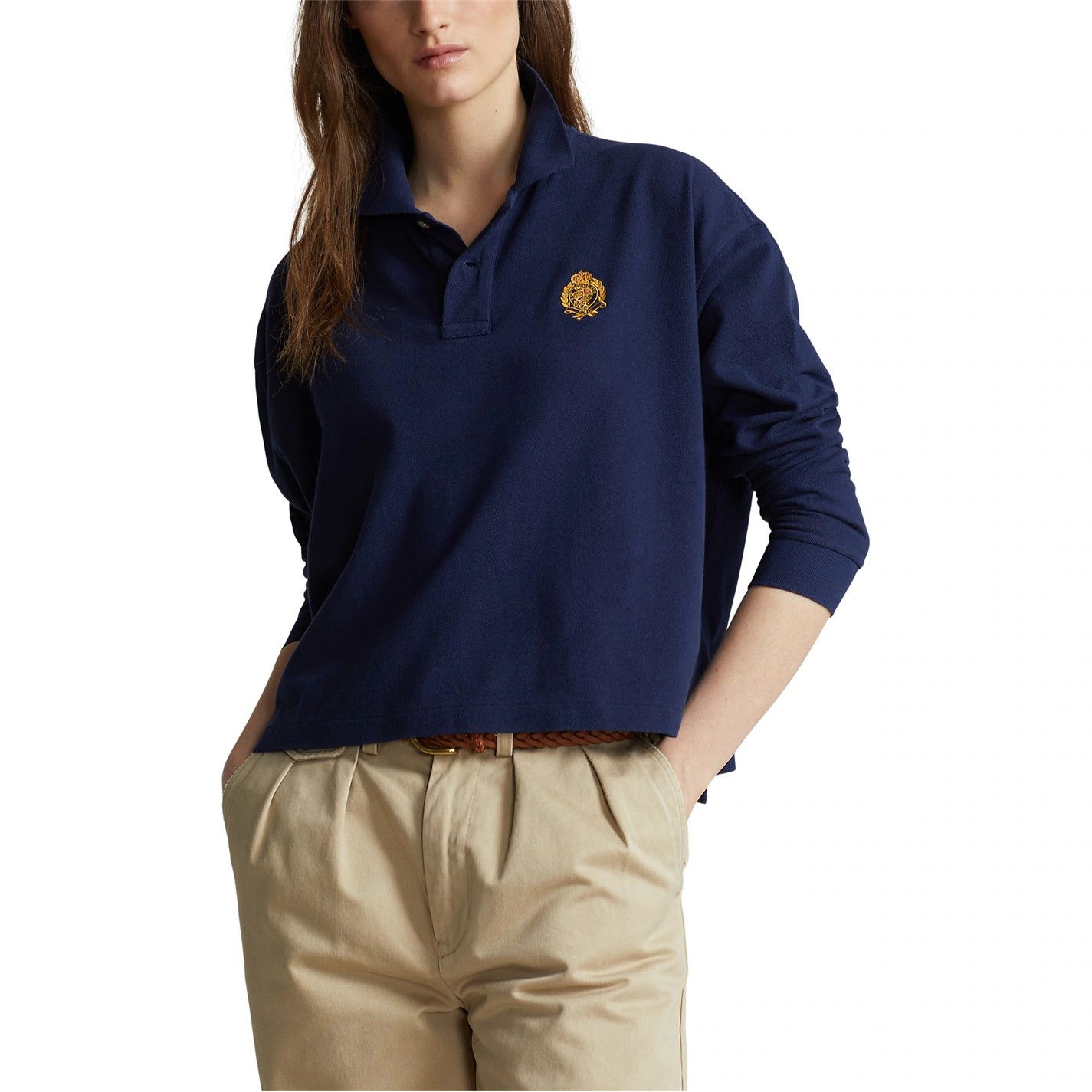 Polo Ralph Lauren o1g2r1mq0925 Long Sleeve Polo Shirt in Navy Size XL / US 12-14 / IT 48-50 - 2 Thumbnail