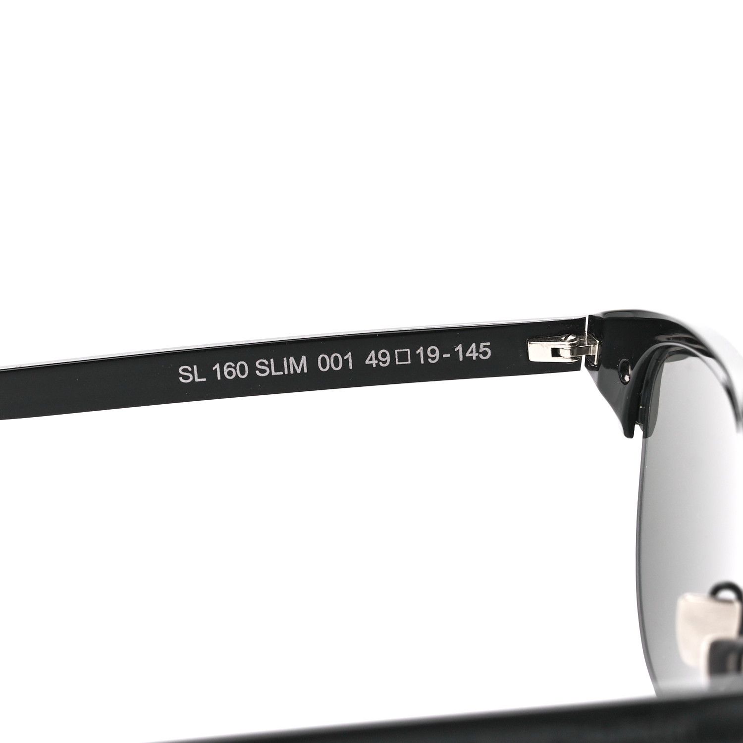 Yves Saint Laurent Yves Saint Laurent - YSL SL 160 001 SLIM Sunglasses Black Size ONE SIZE - 7 Thumbnail