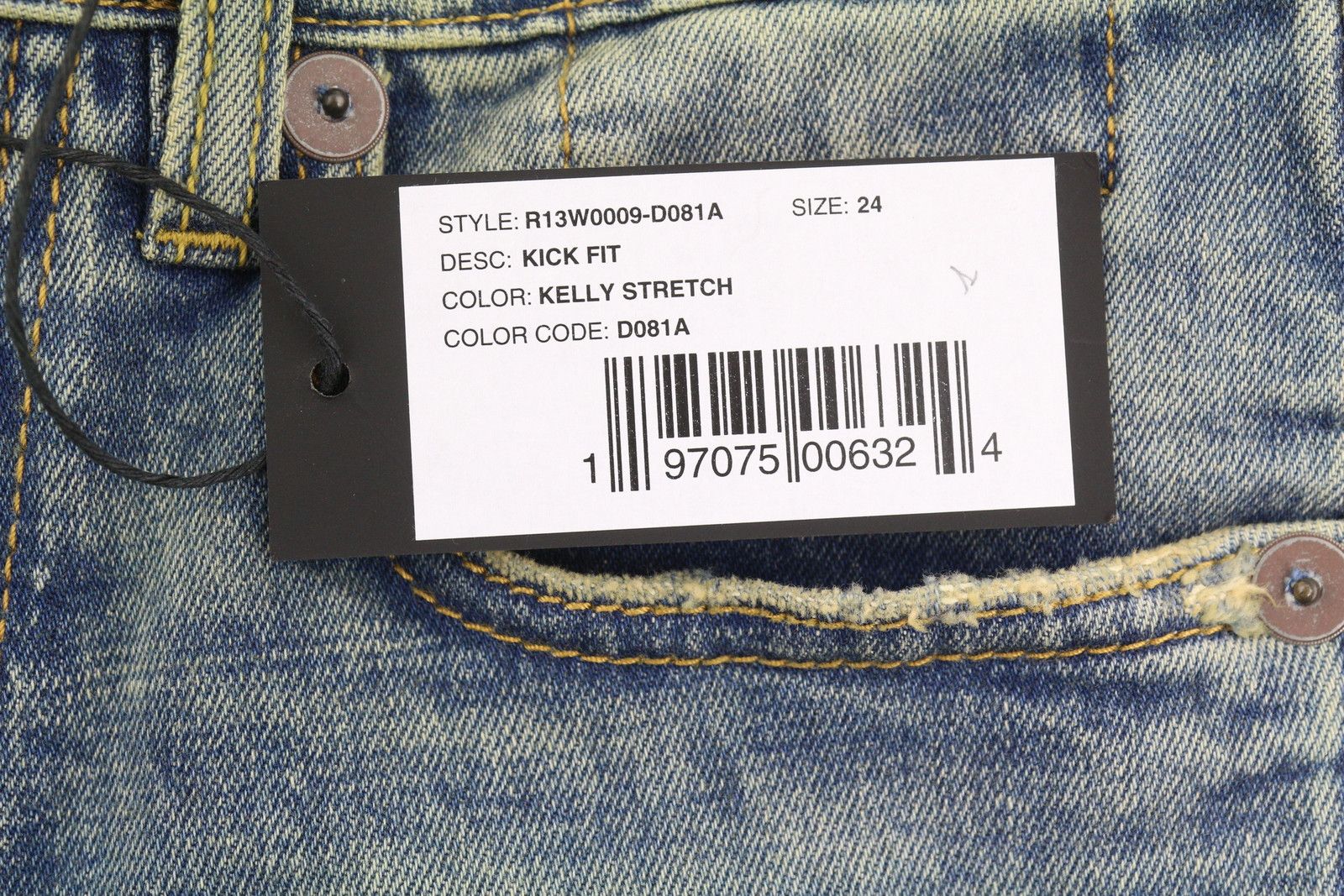 R13 KICK FIT 24 Kelly Faded Blue RRP699 87180 Size 24" / US 00 / IT 34 - 7 Thumbnail
