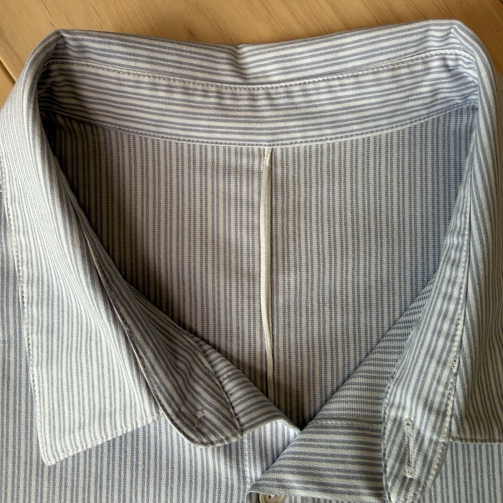 Lululemon Lululemon Shirt XL Blue White Long Sleeve Minimalist Size US XL / EU 56 / 4 - 8 Thumbnail