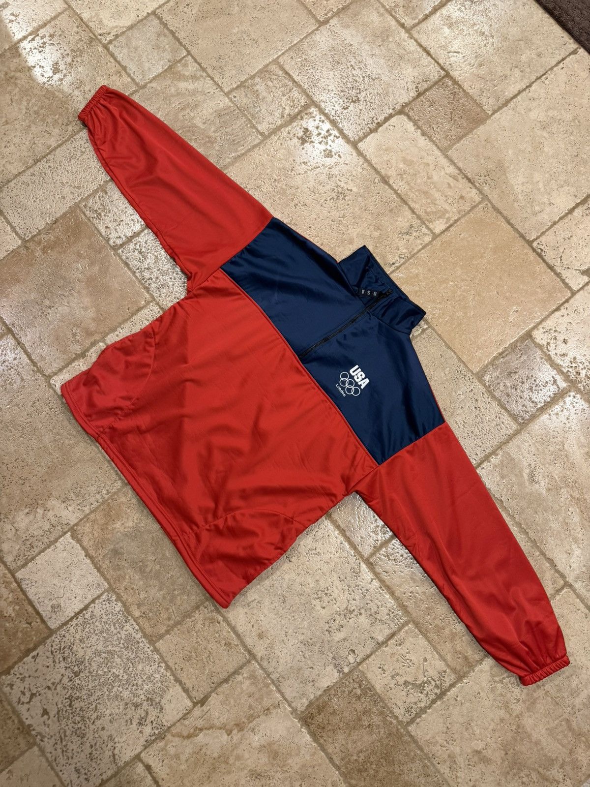 USA Olympics Vintage USA 2012 London Olympics Red Pullover Quarter Zip Size US XL / EU 56 / 4 - 5 Thumbnail