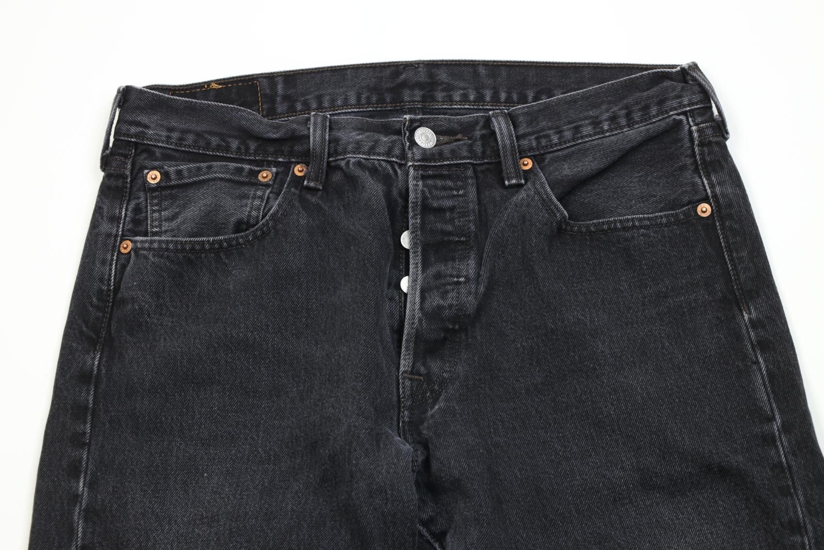 Levi's Vintage Y2K Levis 501xx Button Fly Original Fit Jeans Black Size US 33 - 2 Thumbnail