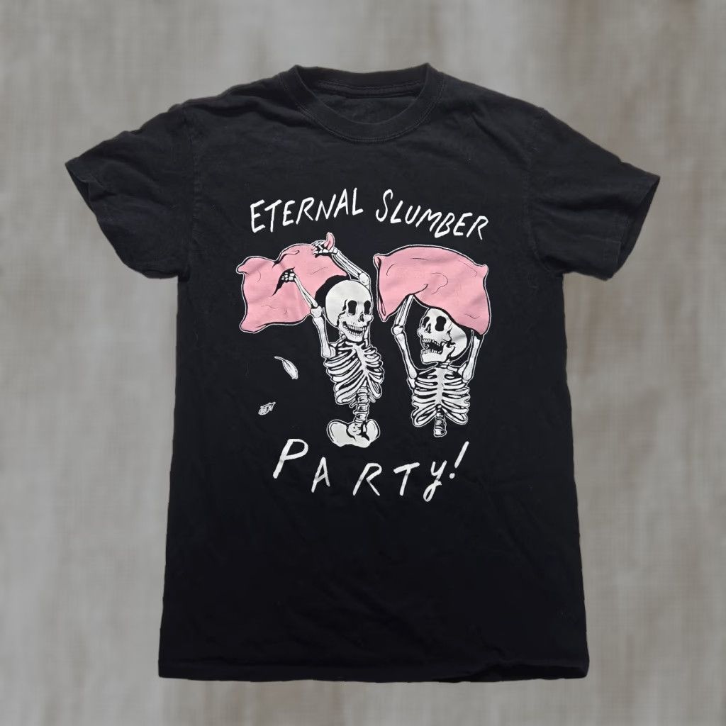 Vintage VINTAGE Puppsteeth Studios Black Skeletons T-Shirt Cotton Halloween Women’s Small Size S / US 4 / IT 40 - 1 Thumbnail
