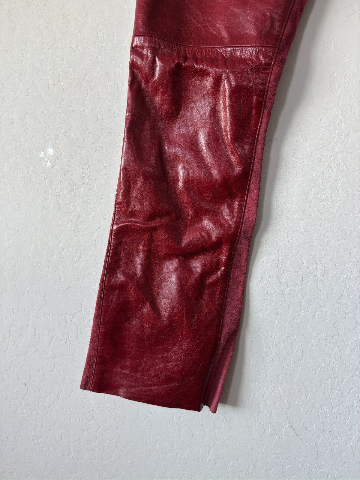 Gallery Dept. $6500 Red Leather-Suede Bronco Pants Size US 32 / EU 48 - 9 Thumbnail