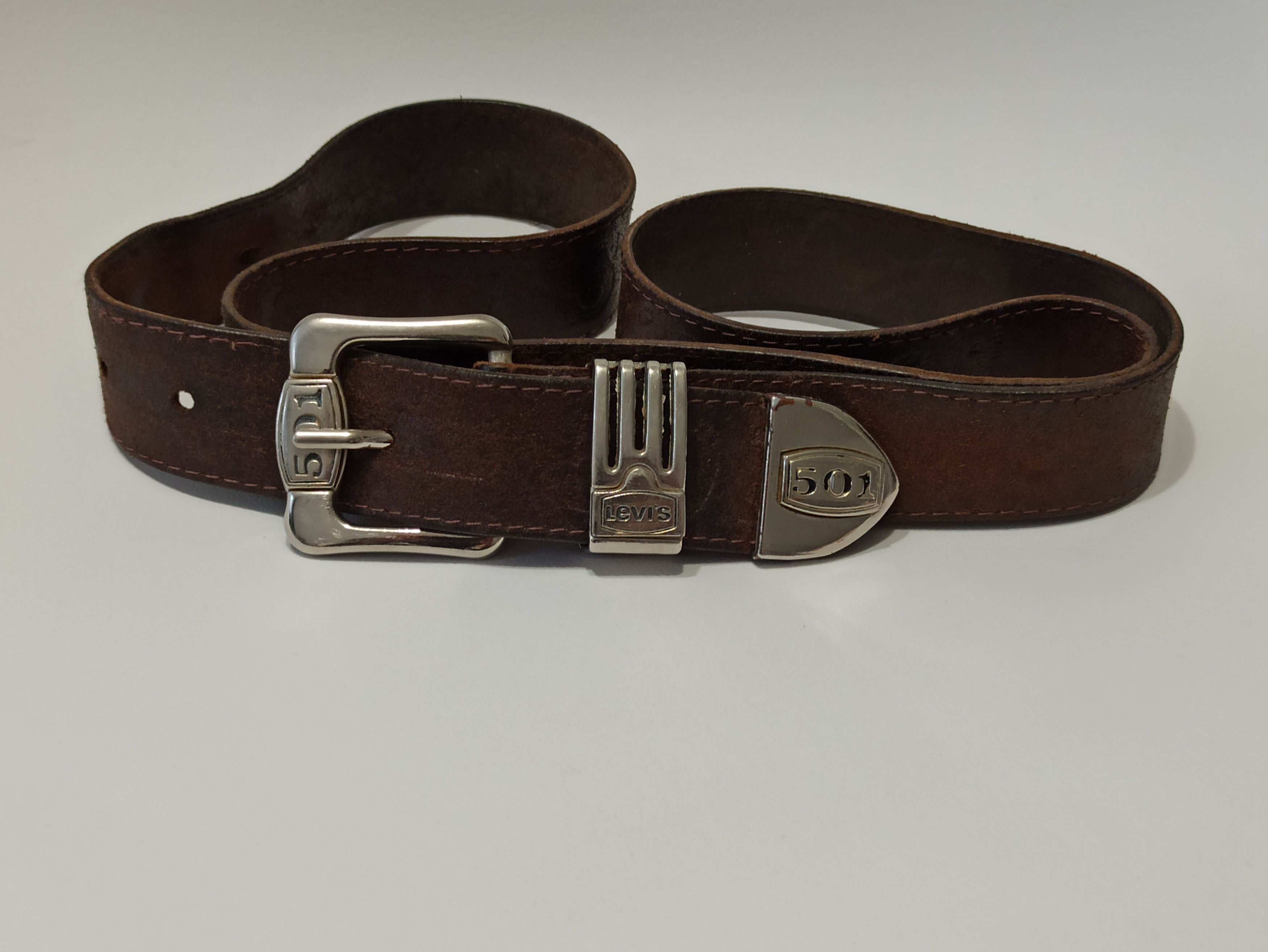 Levi's LEVIS 501 Vintage belt logo original brown leather Size ONE SIZE - 1 Thumbnail
