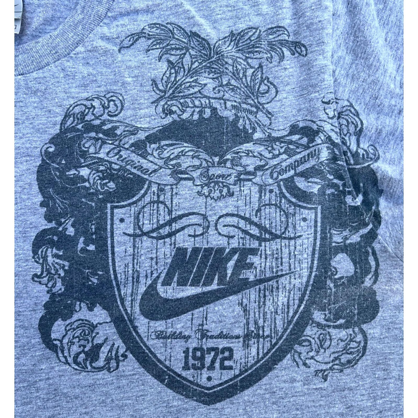 Nike VINTAGE Nike Men's T-Shirt L Gray Graphic Y2K Sports 90s Logo Cotton Blend Short Sleeve Crew Neck Men Size US L / EU 52-54 / 3 - 3 Thumbnail