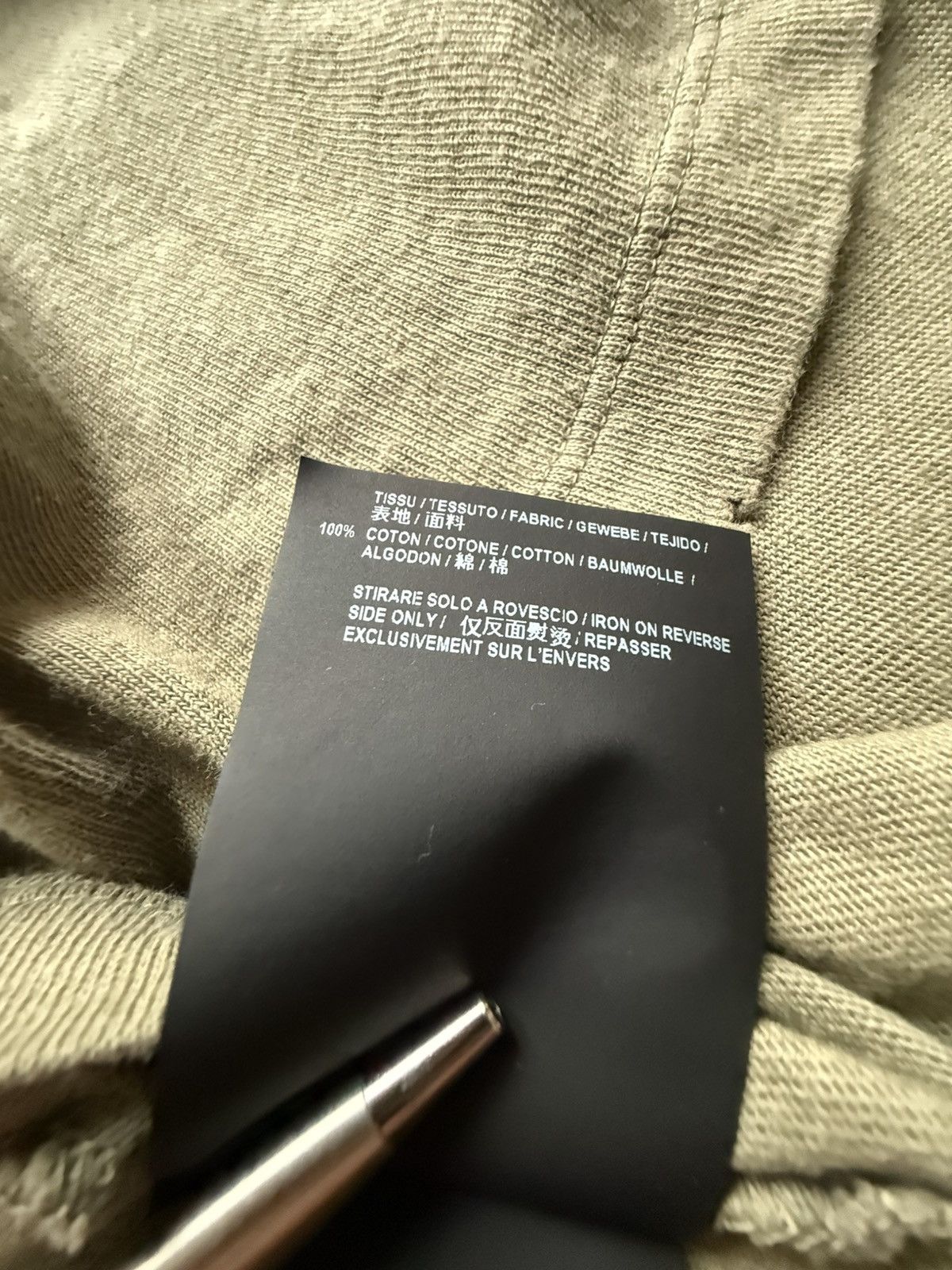 Saint Laurent Paris SS19 Saint Laurent Rive Gauche logo khaki T shirt grail Size US XL / EU 56 / 4 - 22 Thumbnail