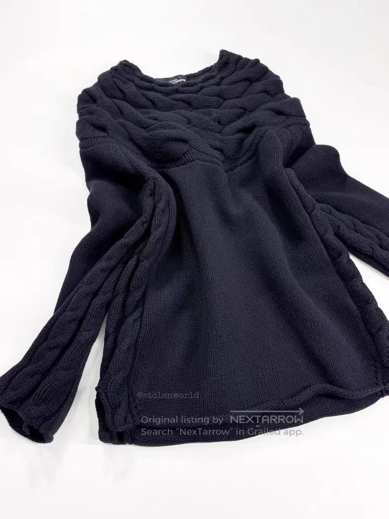 Comme des Garcons Comme des Garcons Herringbone Knit Wool Top Size S / US 4 / IT 40 - 7 Thumbnail