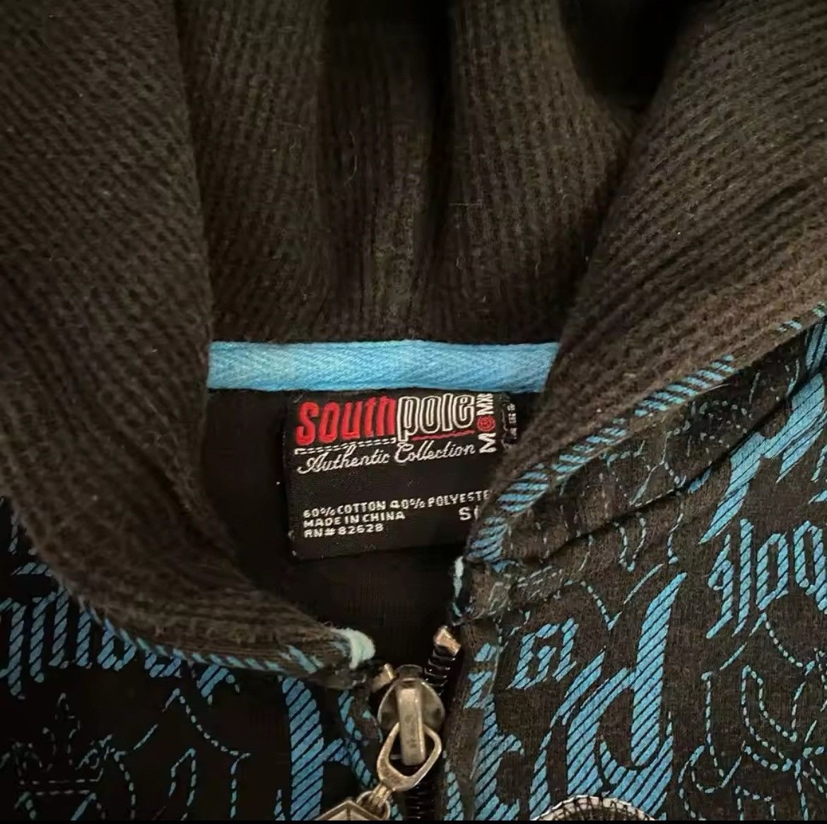 Southpole SouthPole Grey And Blue Zip Up Jacket Size L / US 10 / IT 46 - 3 Thumbnail