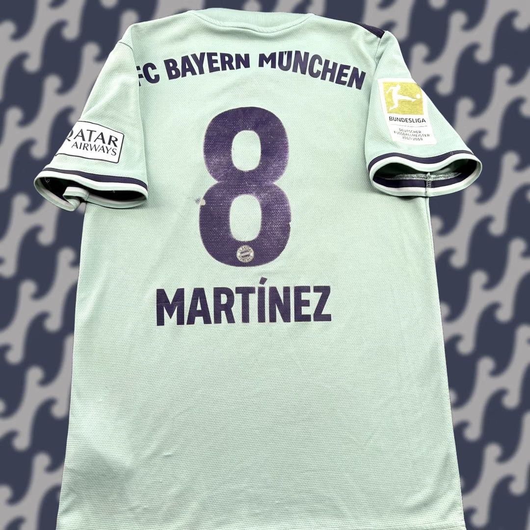 Adidas adidas Bayern Munich 2018 2019 Away Javi Martinez Football Jersey Small Shirt Men S Green Jersey, Moisture Wicking, Quick Dry, Regular Fit Size US S / EU 44-46 / 1 - 1 Thumbnail