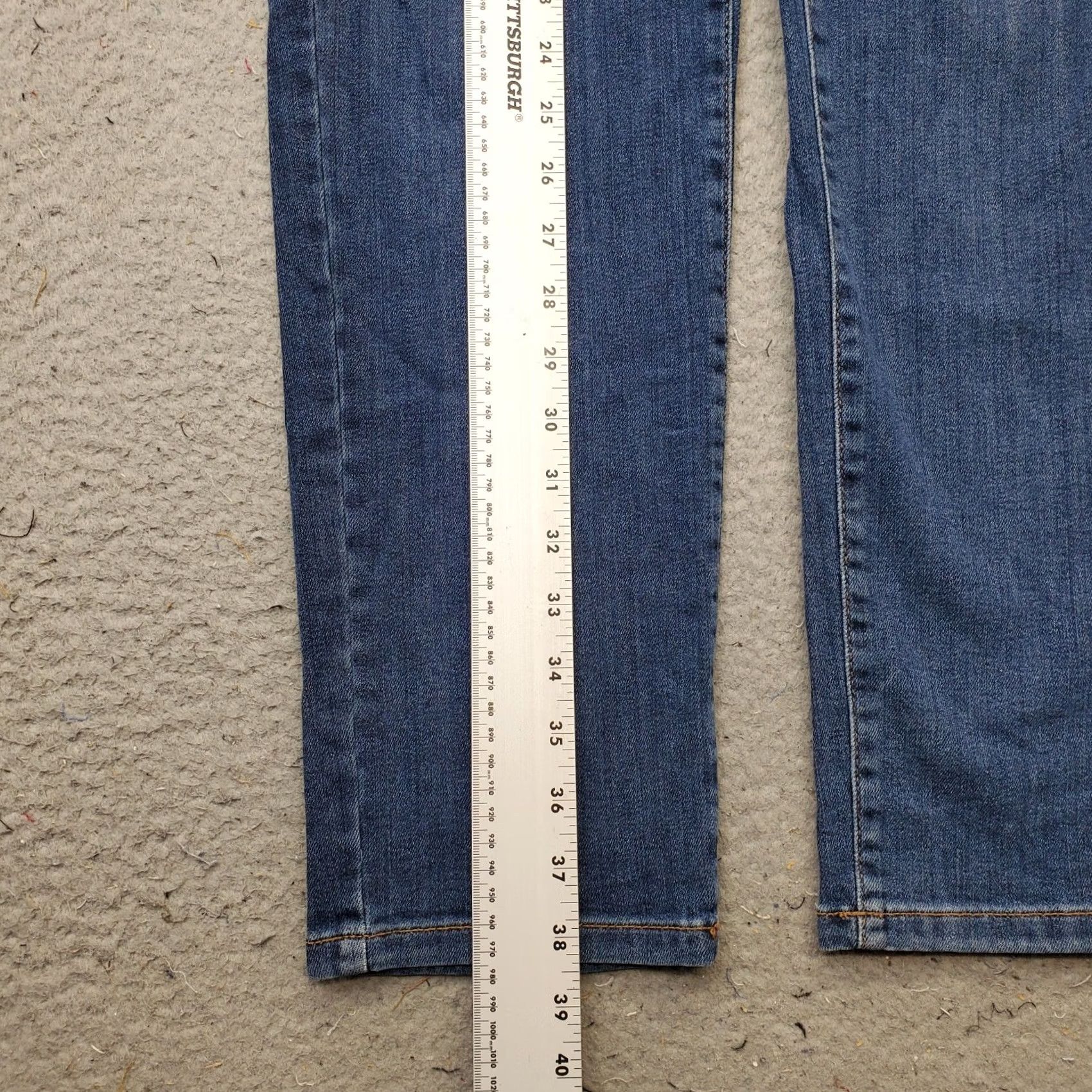 J. Jill J. Jill Weekender Jeans Womens 10 Blue Denim Dark Wash Stretch Straight Leg Jeans Size 32" / US 10 / IT 46 - 3 Thumbnail
