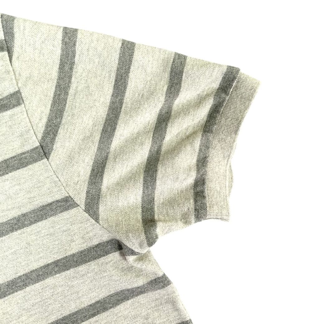 Polo Ralph Lauren VINTAGE Polo Ralph Lauren Polo Shirt Adult LARGE Gray Stripe Monochrome 90s Polo Ralph Lauren Logo Short Sleeve Casual Mens Size US L / EU 52-54 / 3 - 7 Thumbnail