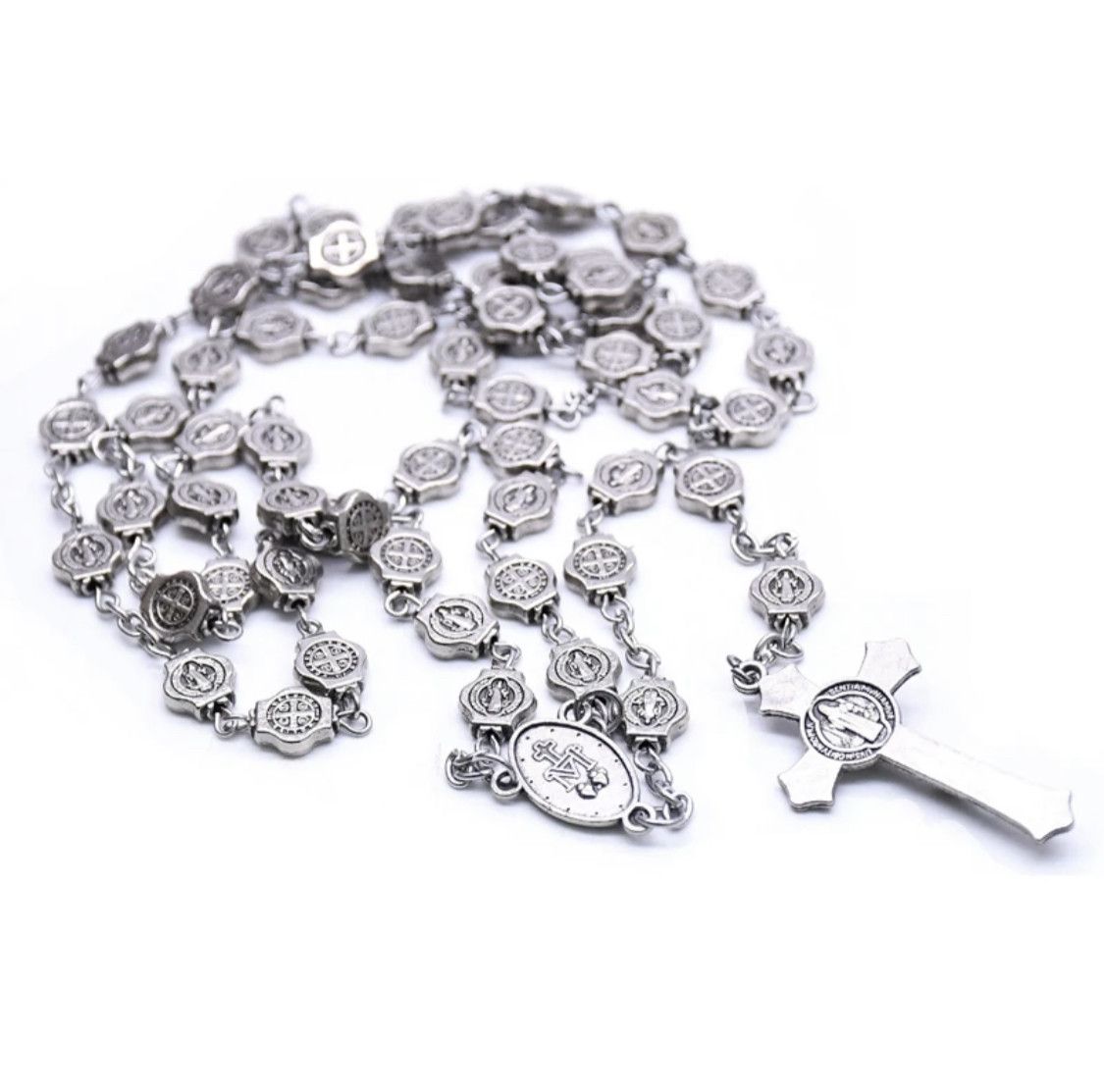 Jewelry Saint Benedict Rosary Necklace Chain Catholic Church Jesus Size ONE SIZE - 2 Thumbnail
