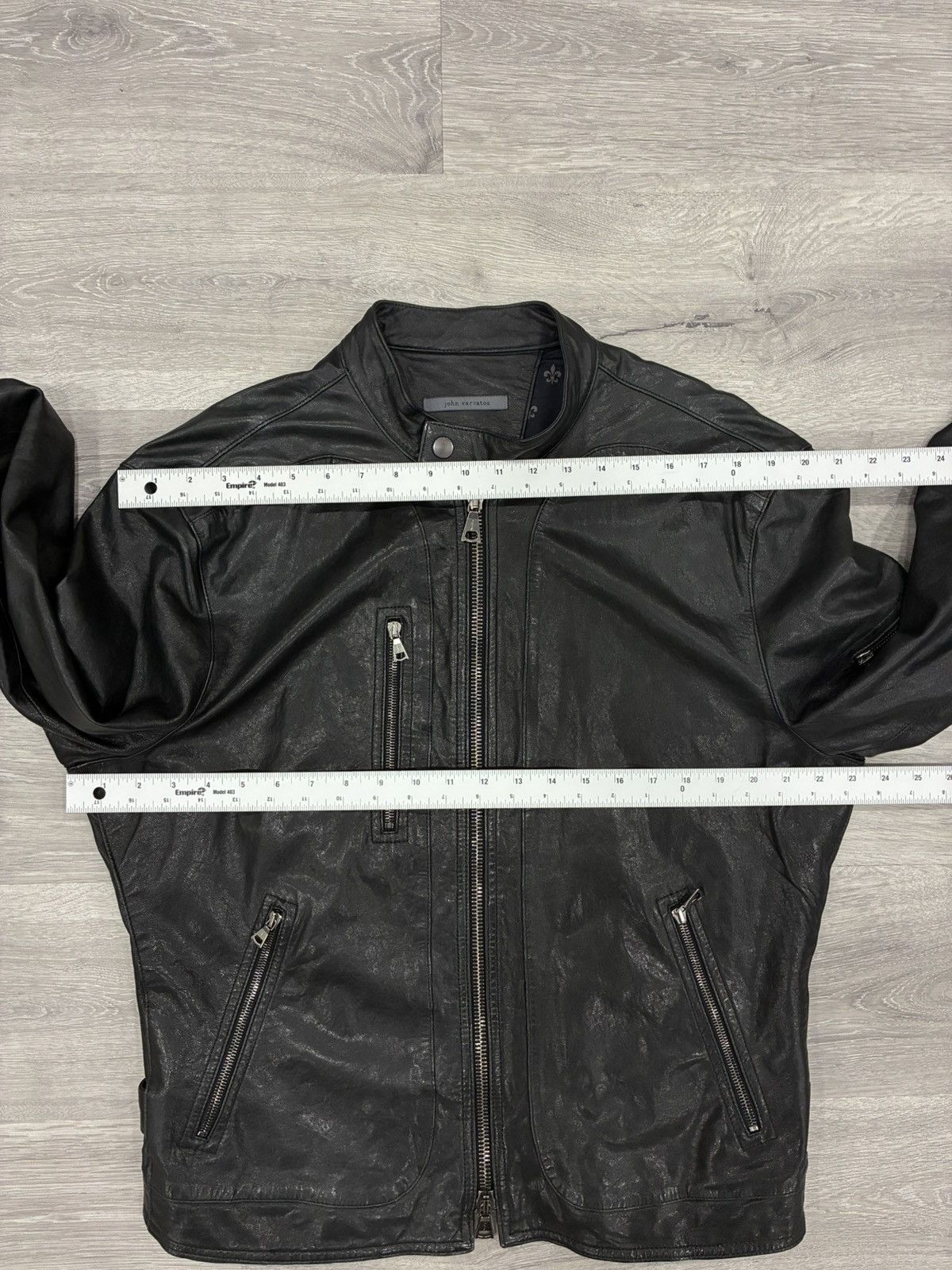 John Varvatos Lambskin Leather Moto Jacket EU 54 USA 44 Size US L / EU 52-54 / 3 - 16 Thumbnail