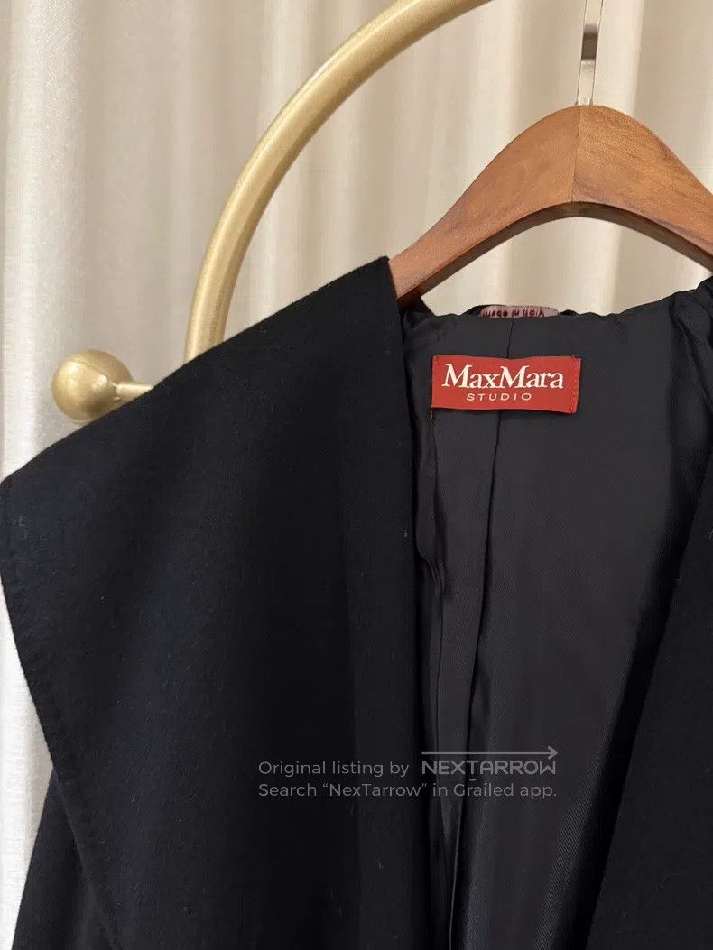 Max Mara Max Mara Black Classic Bathrobe Overcoat Size XS / US 0-2 / IT 36-38 - 2 Thumbnail