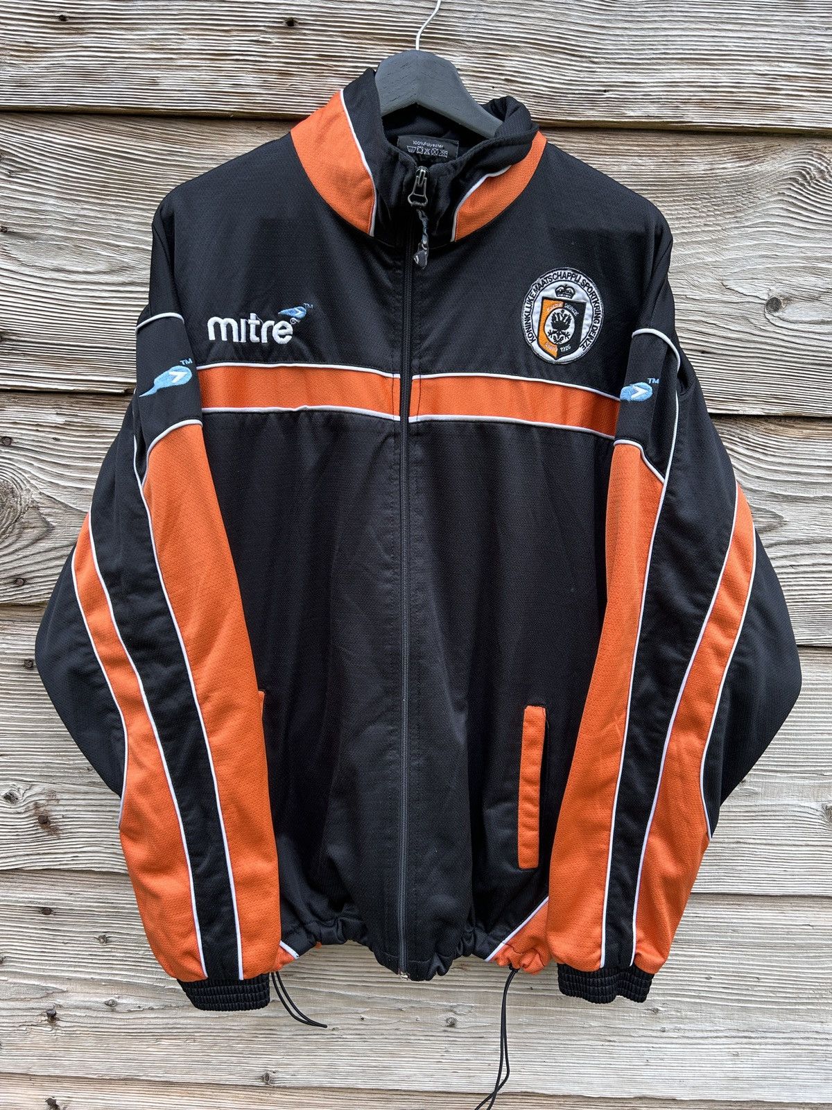 Vintage 00s Vintage Mitre KMSK Deinze 2006/07 Tracksuit Jacket Size US L / EU 52-54 / 3 - 1 Thumbnail