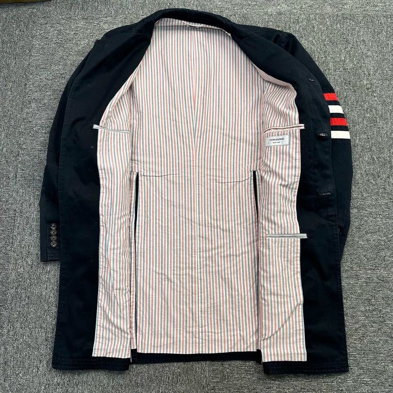 Thom Browne Thom Browne Blue windbreaker Size US XL / EU 56 / 4 - 5 Thumbnail