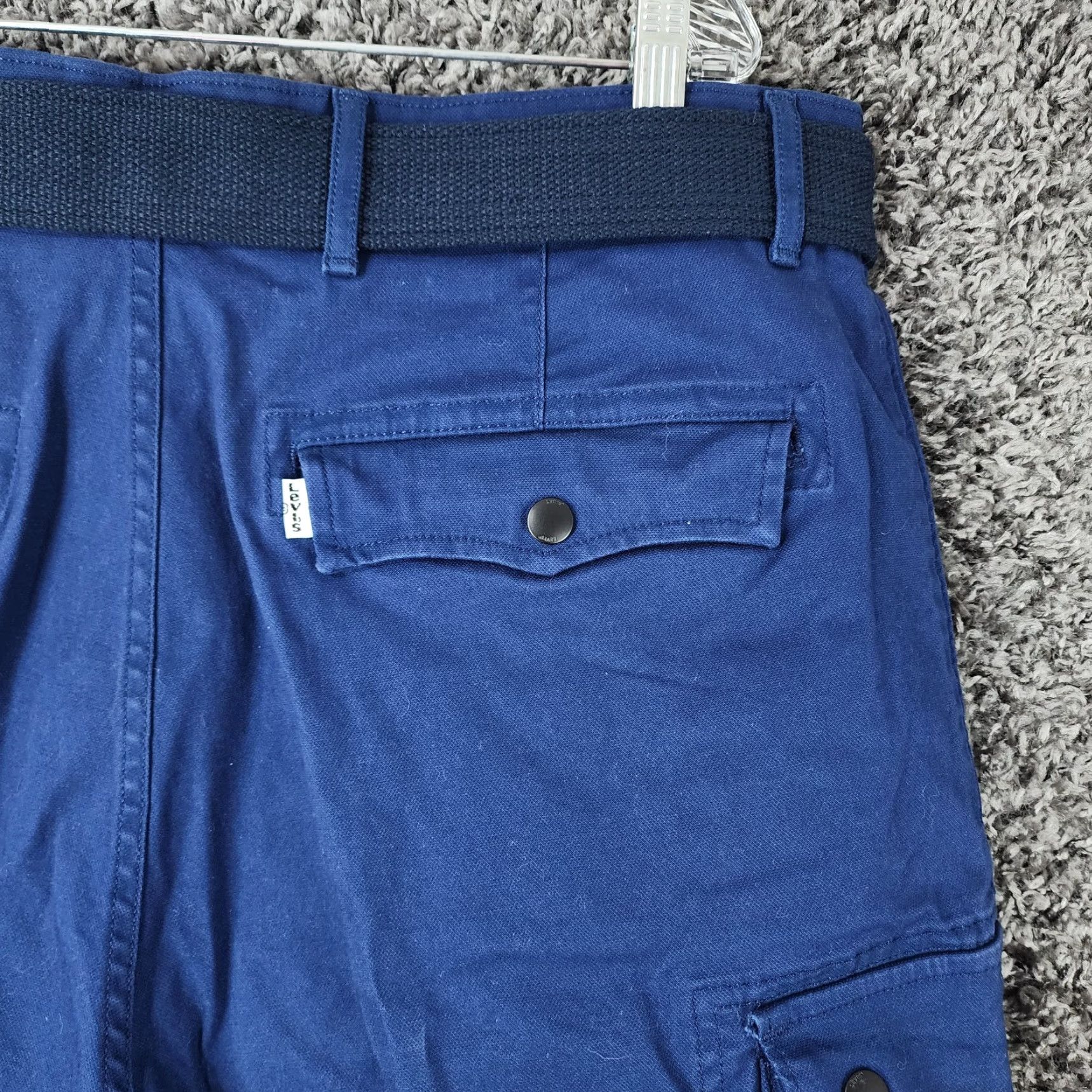 Levi's Levi's Cargo Shorts Mens Blue Belted Size 36 Regular Size US 36 / EU 52 - 5 Thumbnail