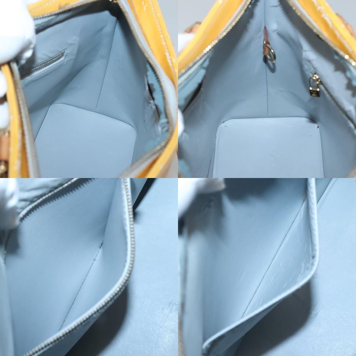 Louis Vuitton LOUIS VUITTON Monogram Vernis Houston Hand Bag Gris M91053 Size ONE SIZE - 12 Thumbnail