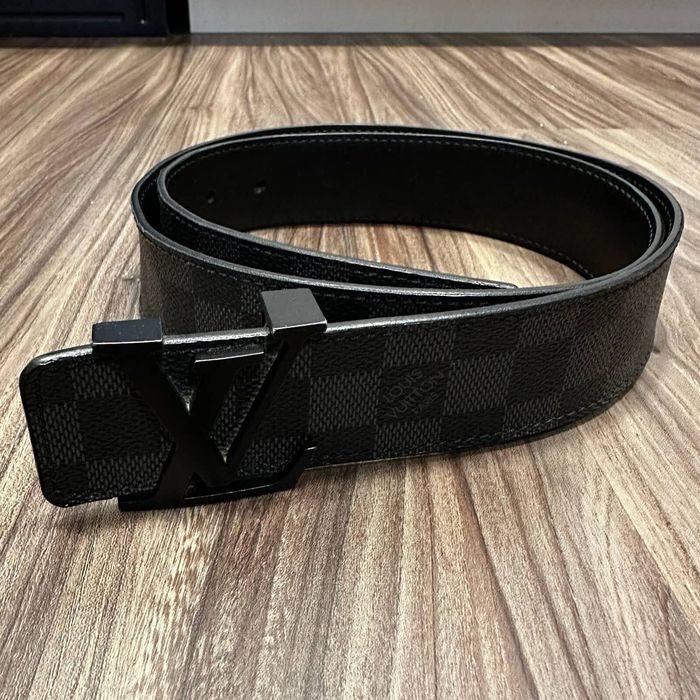 DAMIER GRAPHITE LV LOGO BELT