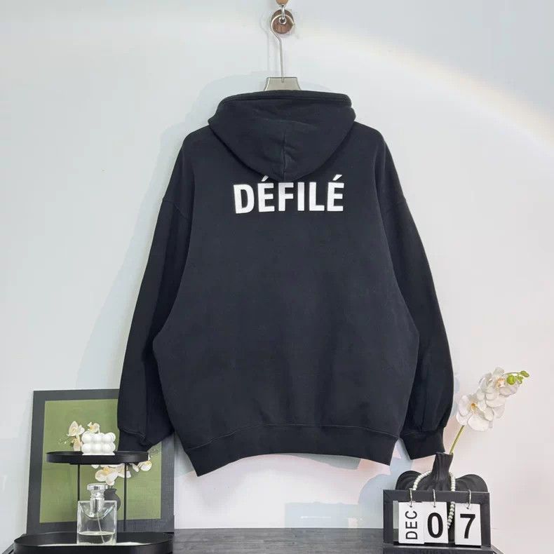 Balenciaga Front and Back Defile French Language Hoodie