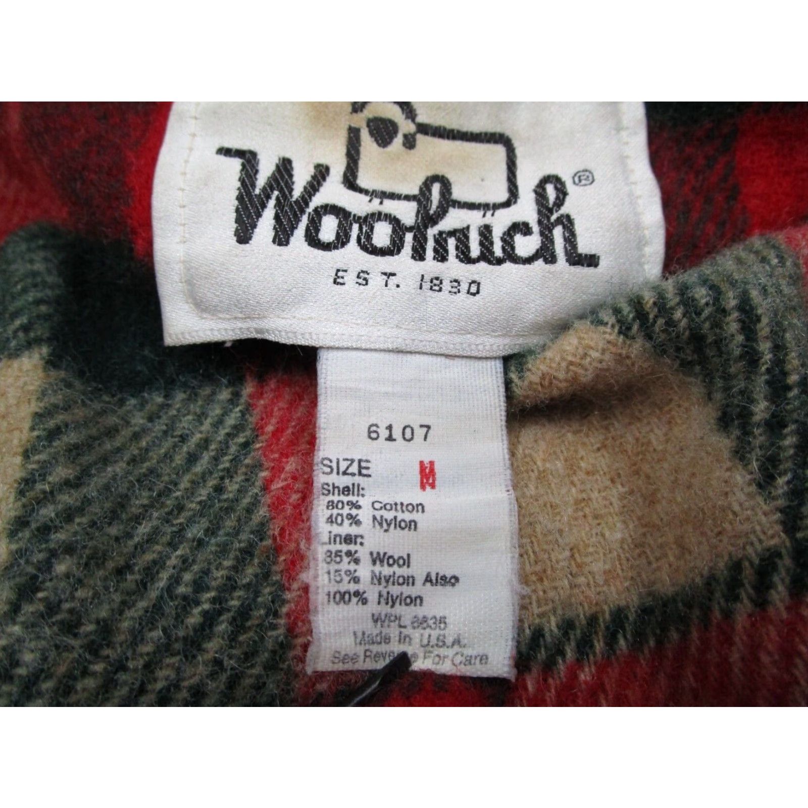 Vintage VINTAGE WOOLRICH Men's Medium Green Full Zip Wool Lined Hooded Parka Jacket Made in USA 90s Retro Size US M / EU 48-50 / 2 - 2 Thumbnail