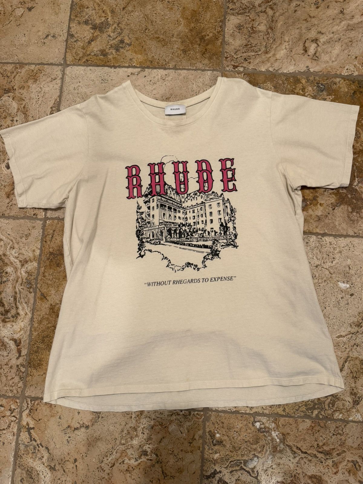 Rhude Rhude - (RARE) Chateau T Shirt - Size L Size US L / EU 52-54 / 3 - 1 Thumbnail