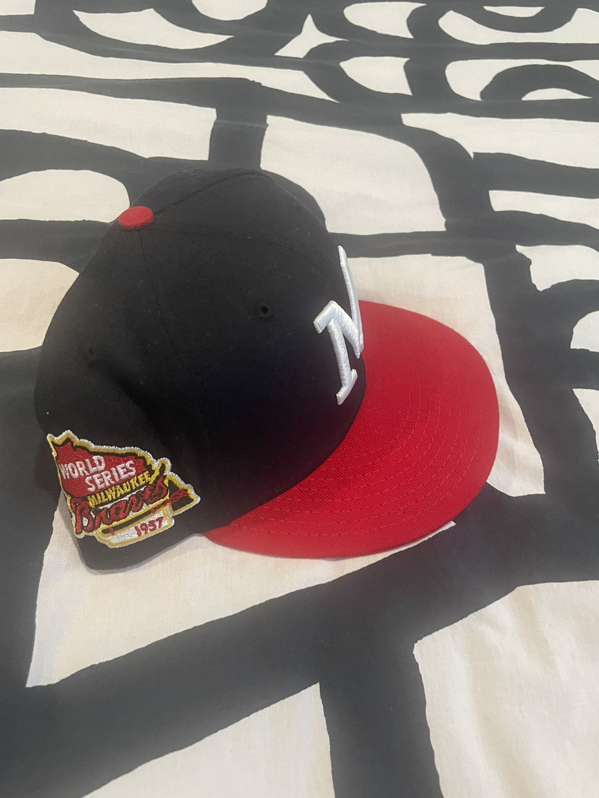 New Era Milwaukee Braves Fitted 7 3/8 Size ONE SIZE - 2 Thumbnail