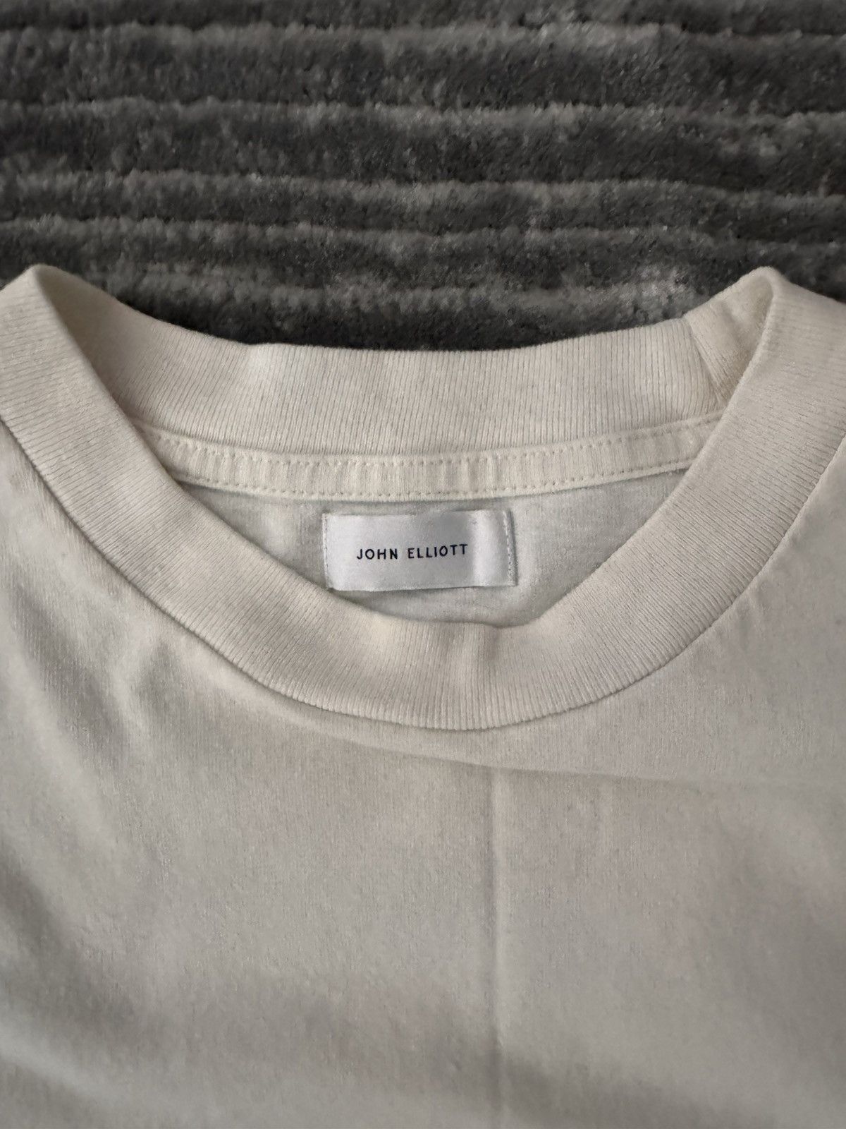 John Elliott John Elliott Cream T Shirt Size US L / EU 52-54 / 3 - 2 Thumbnail