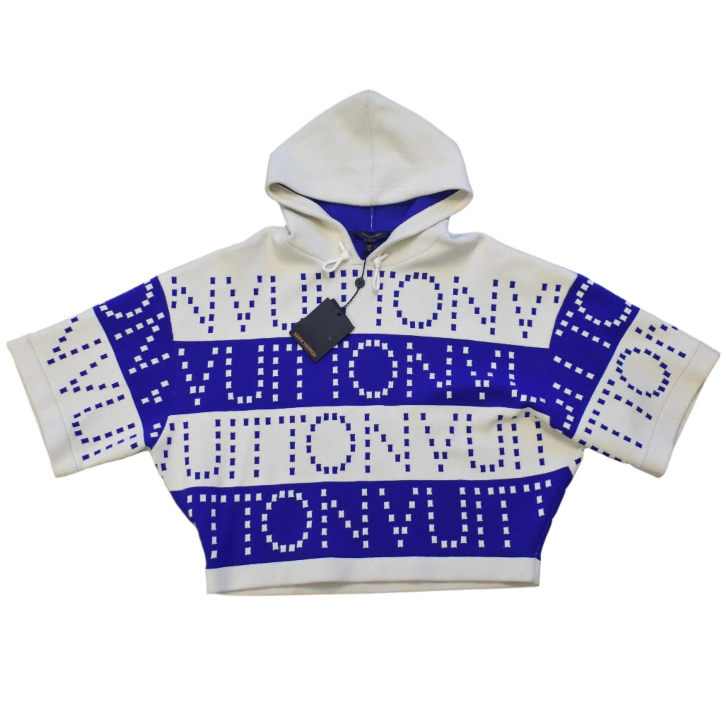 Louis Vuitton Signature Chunky Stripes Hoodie Blue White
