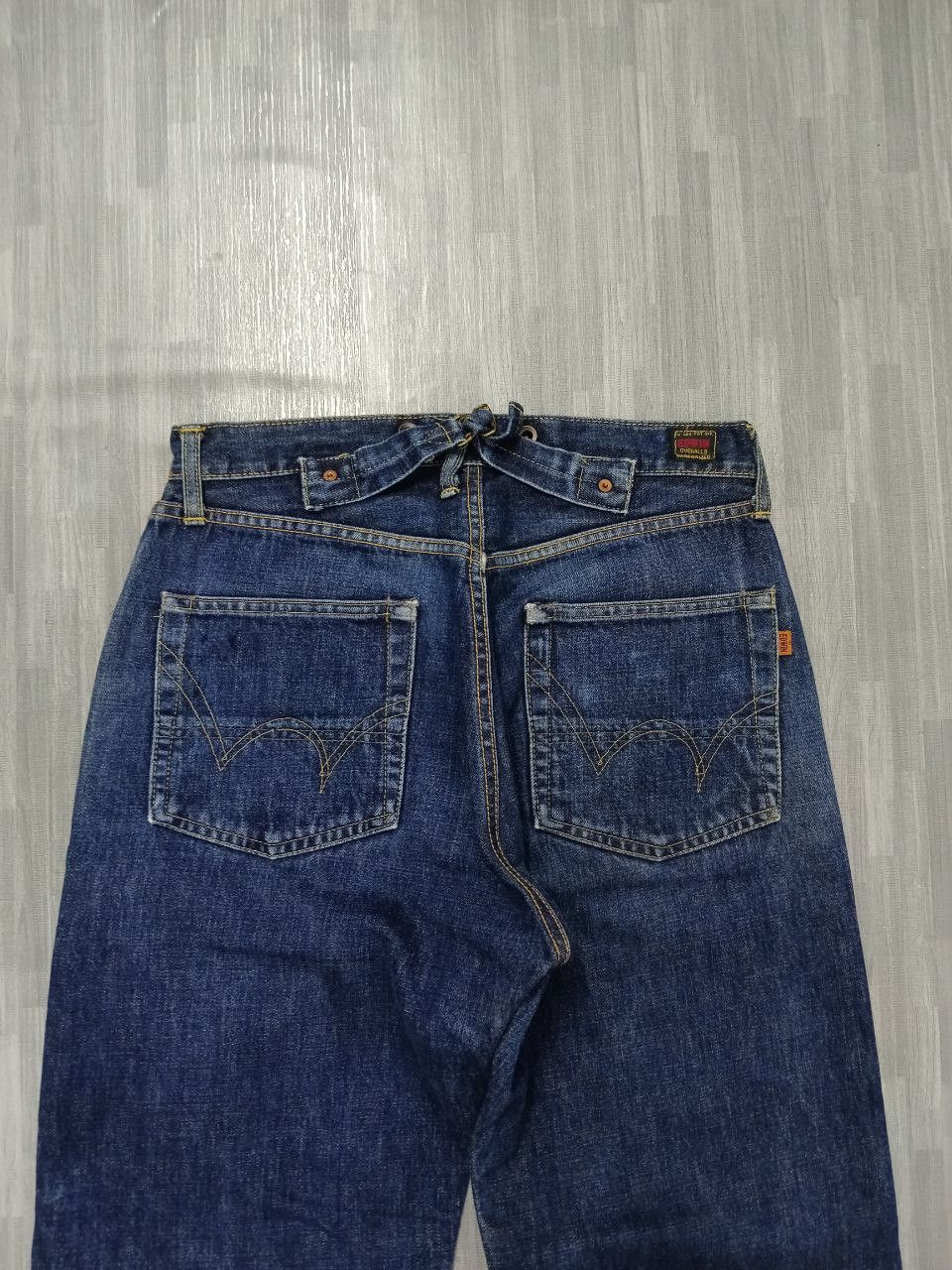 Vintage SICK WIDE LEG EDWIN OVERALLS SELVEDGE SANFORIZED Size US 29 - 5 Thumbnail