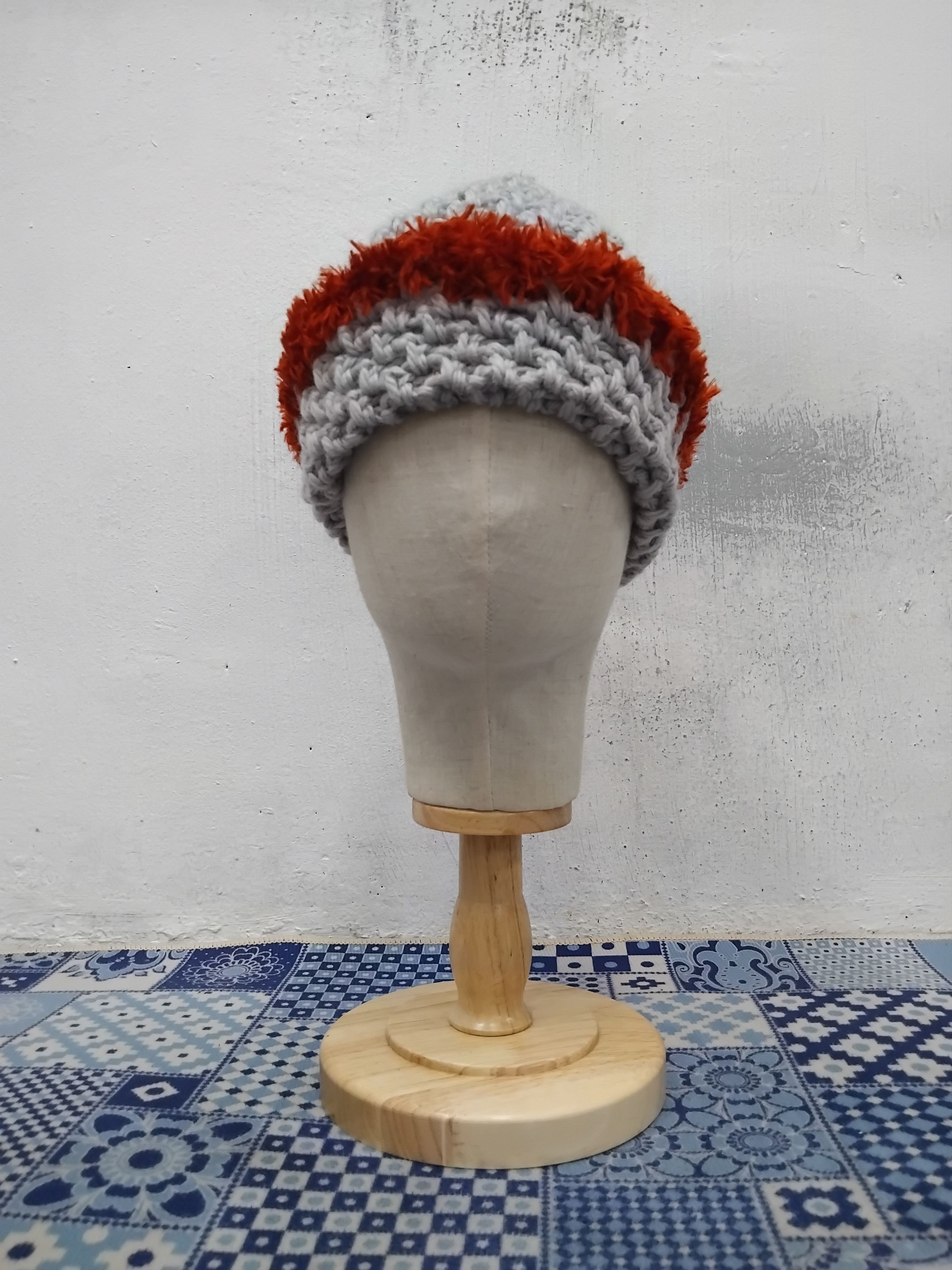 Japanese Brand 💥Unnamed Grey orange colour beanie hat Size ONE SIZE - 3 Thumbnail