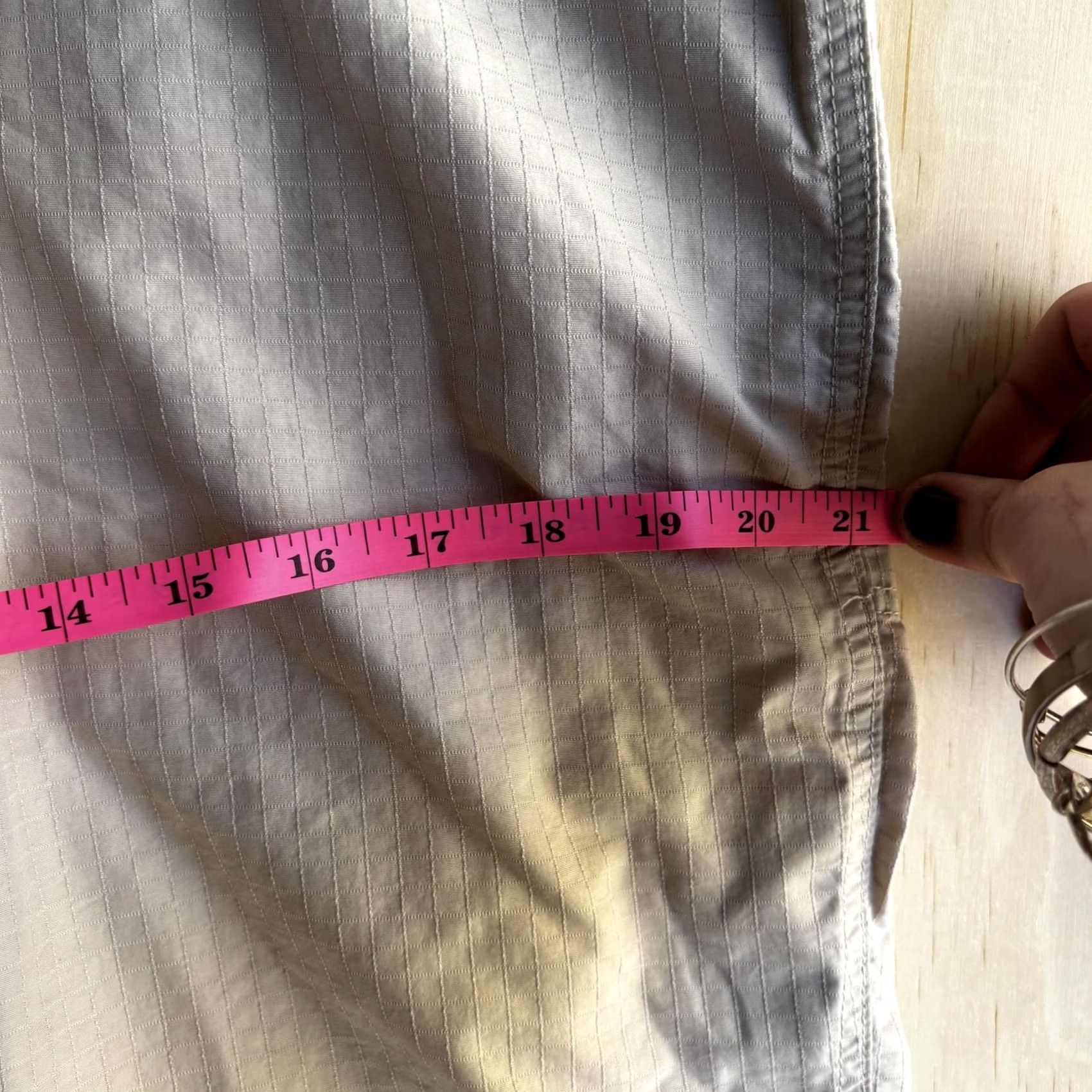 Vintage New York & Company NY Khakis Pants Womens 14 Beige Nylon Straight Leg Travel Casual Everyday Lightweight Pockets Front Zip Fly Size 36" / US 14 / IT 50 - 6 Thumbnail