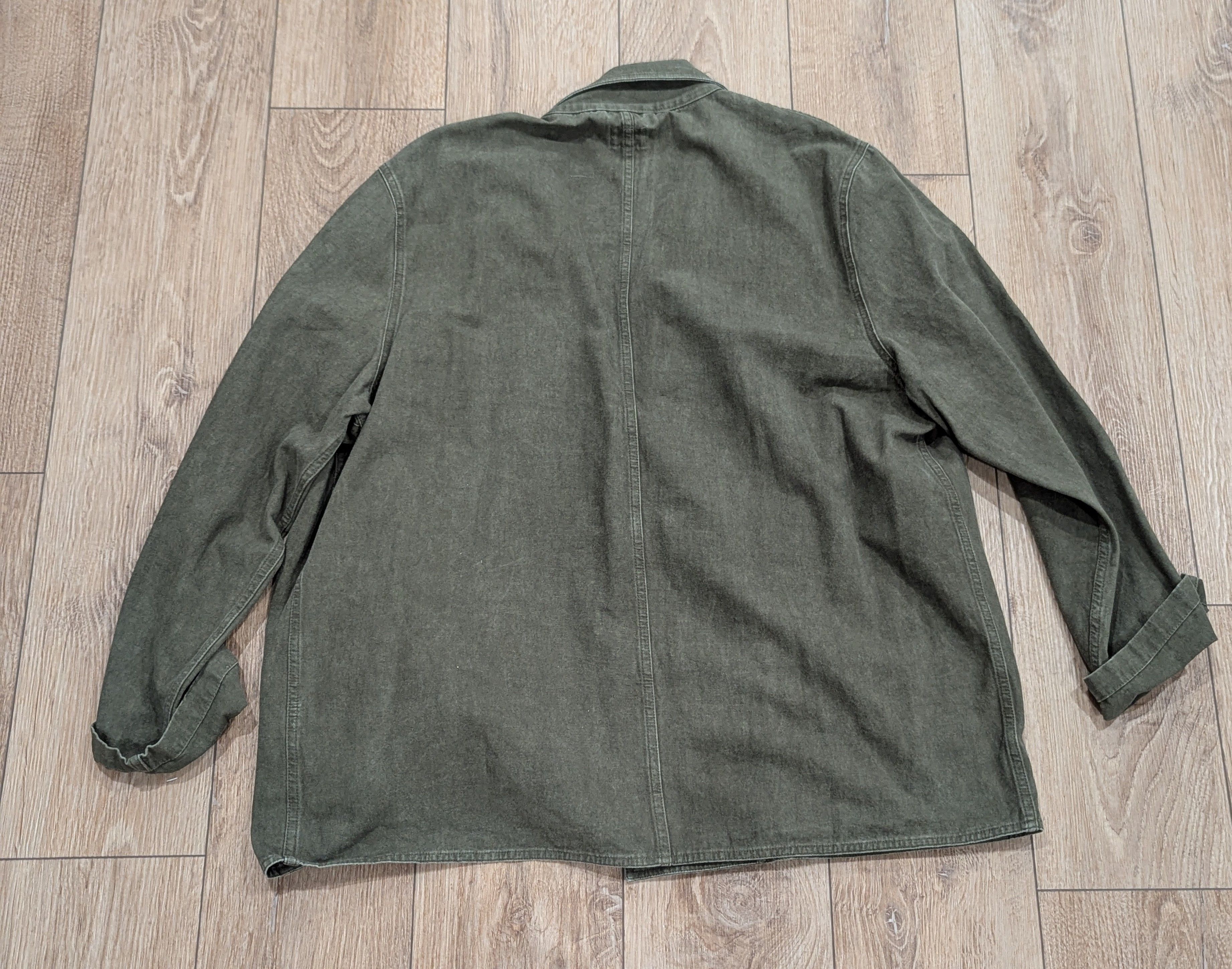 Noah NOAH Double Breasted Cotton Jacket Dark Olive Green 44 Size US L / EU 52-54 / 3 - 4 Thumbnail