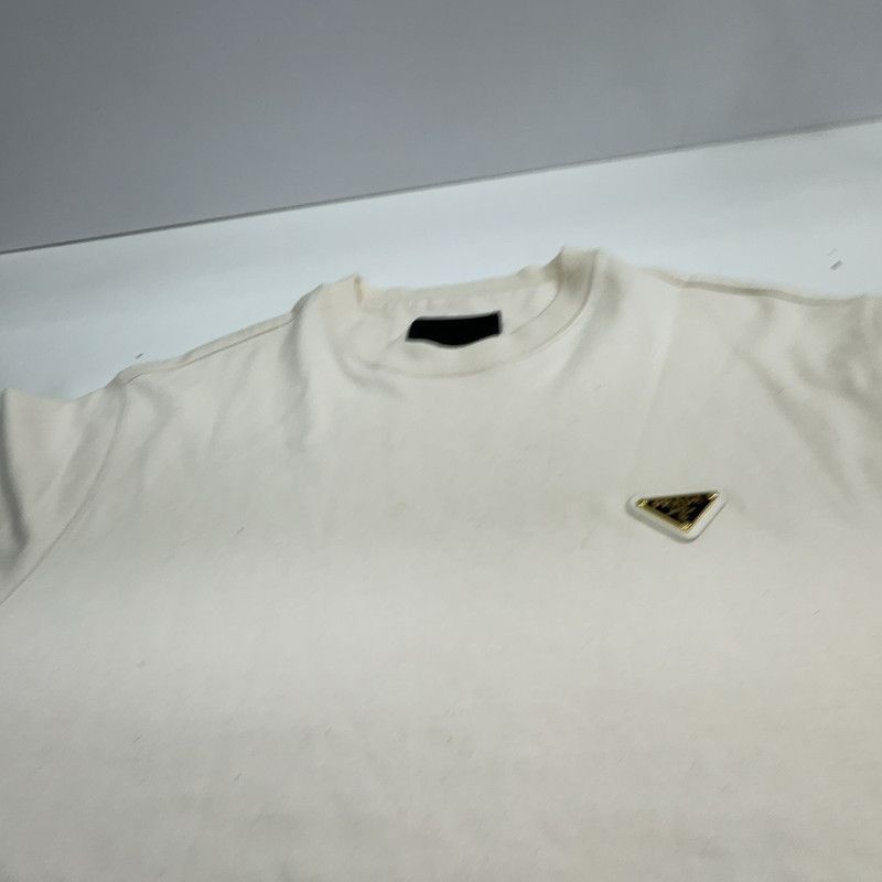 Prada Prada Ivory Cotton Short Sleeve TShirt-2506 Size US L / EU 52-54 / 3 - 2 Thumbnail