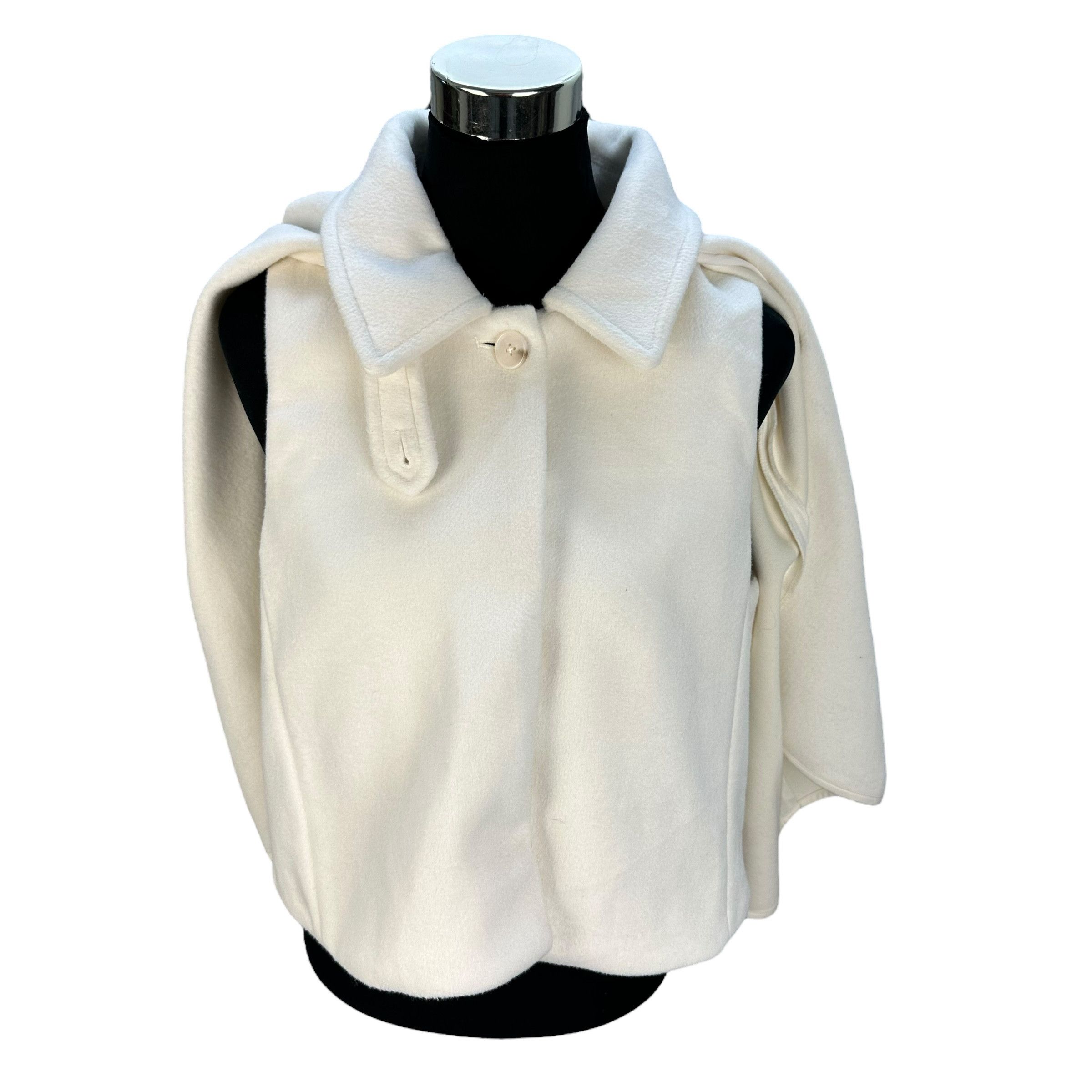 Japanese Brand SNIDEL High Collar White Cape Sleeveless Jacket #A57-1307 Size ONE SIZE - 9 Thumbnail