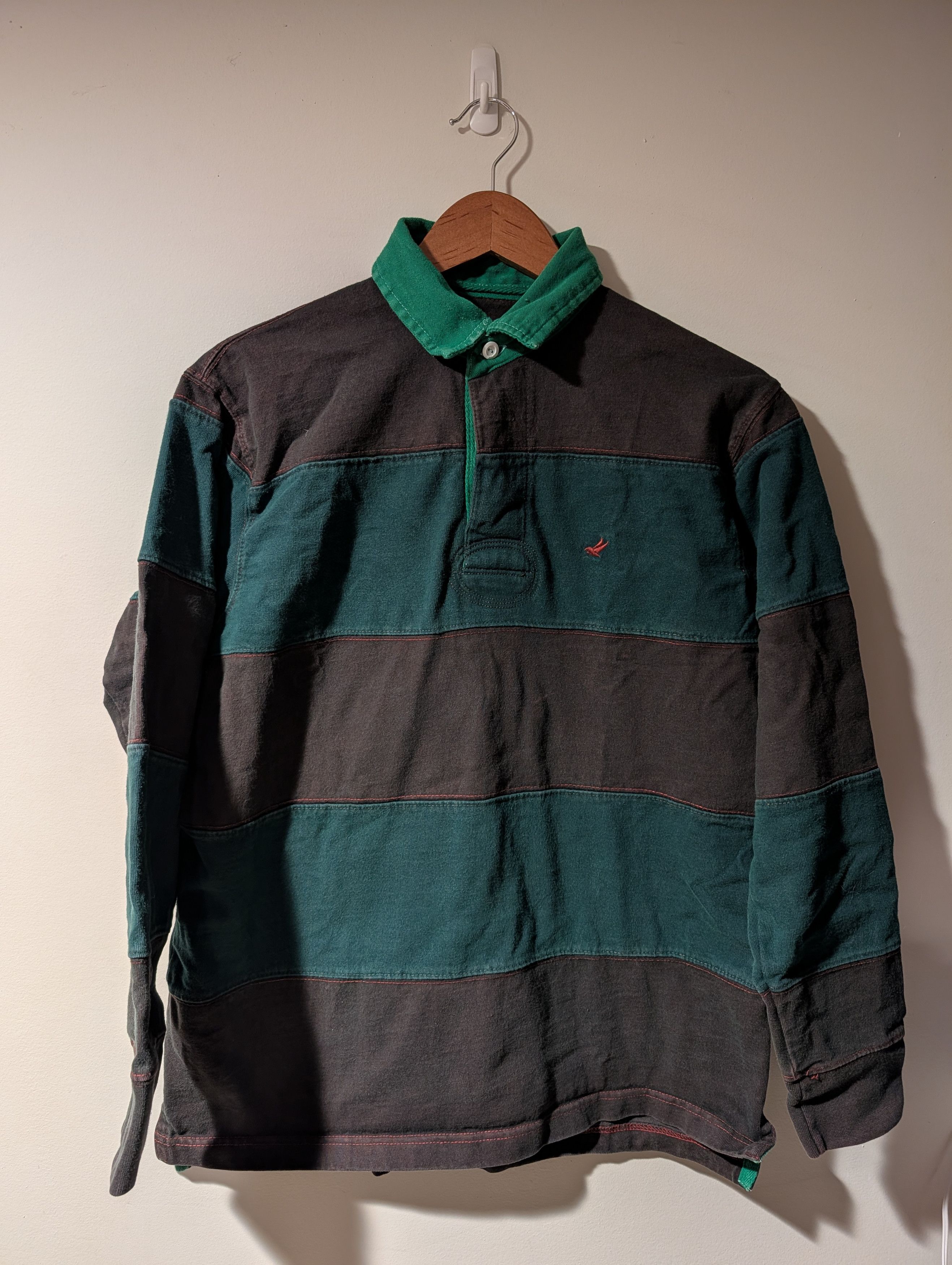 American Eagle Outfitters American Eagle Striped Rugby Shirt Long Sleeve Heavyweight Size US M / EU 48-50 / 2 - 1 Thumbnail