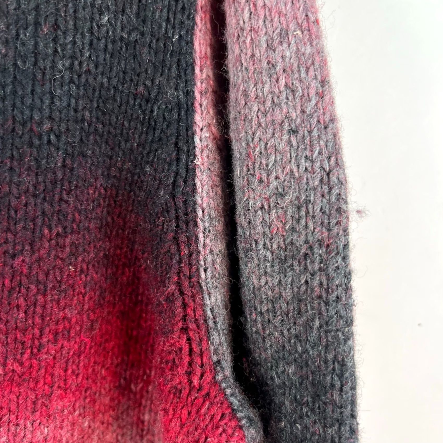 Vintage Christopher & Banks Cardigan Sweater Wool Blend Red Black Size L Womens Pullover Knit Size L / US 10 / IT 46 - 2 Thumbnail